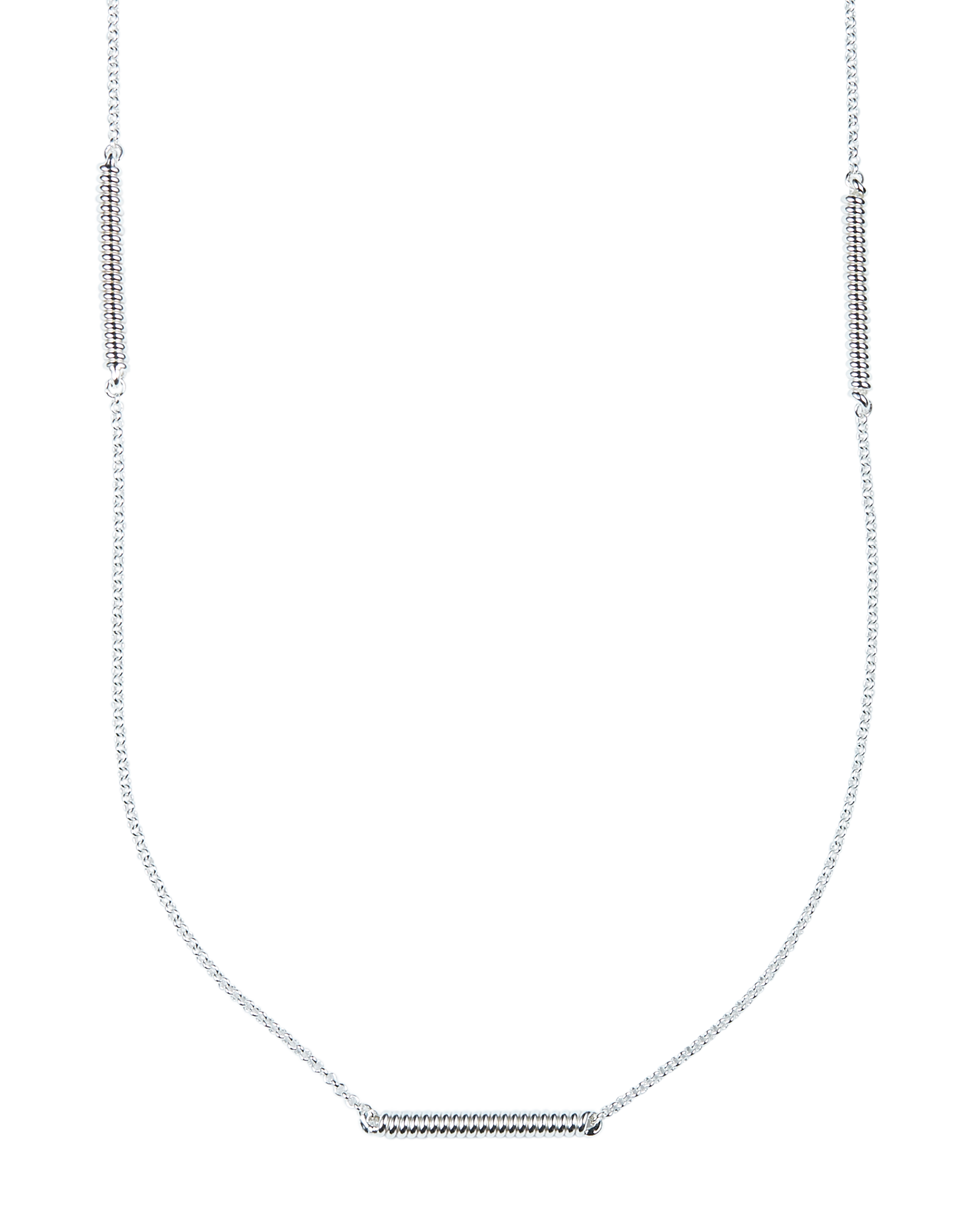 Spring Long Necklace -Silver-