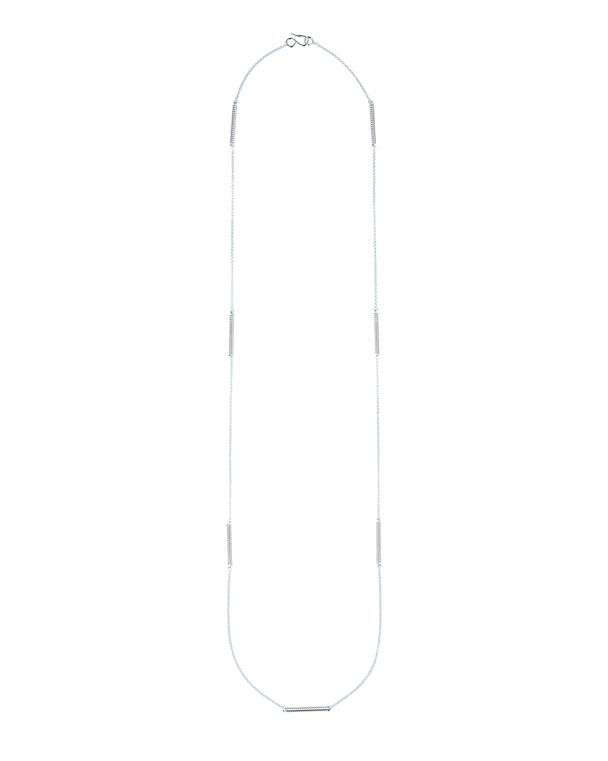 Spring Long Necklace -Silver-