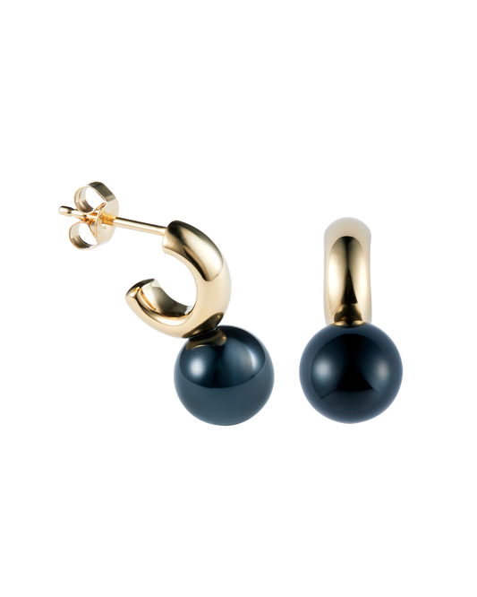 Sunny C Onyx Pierce Gold