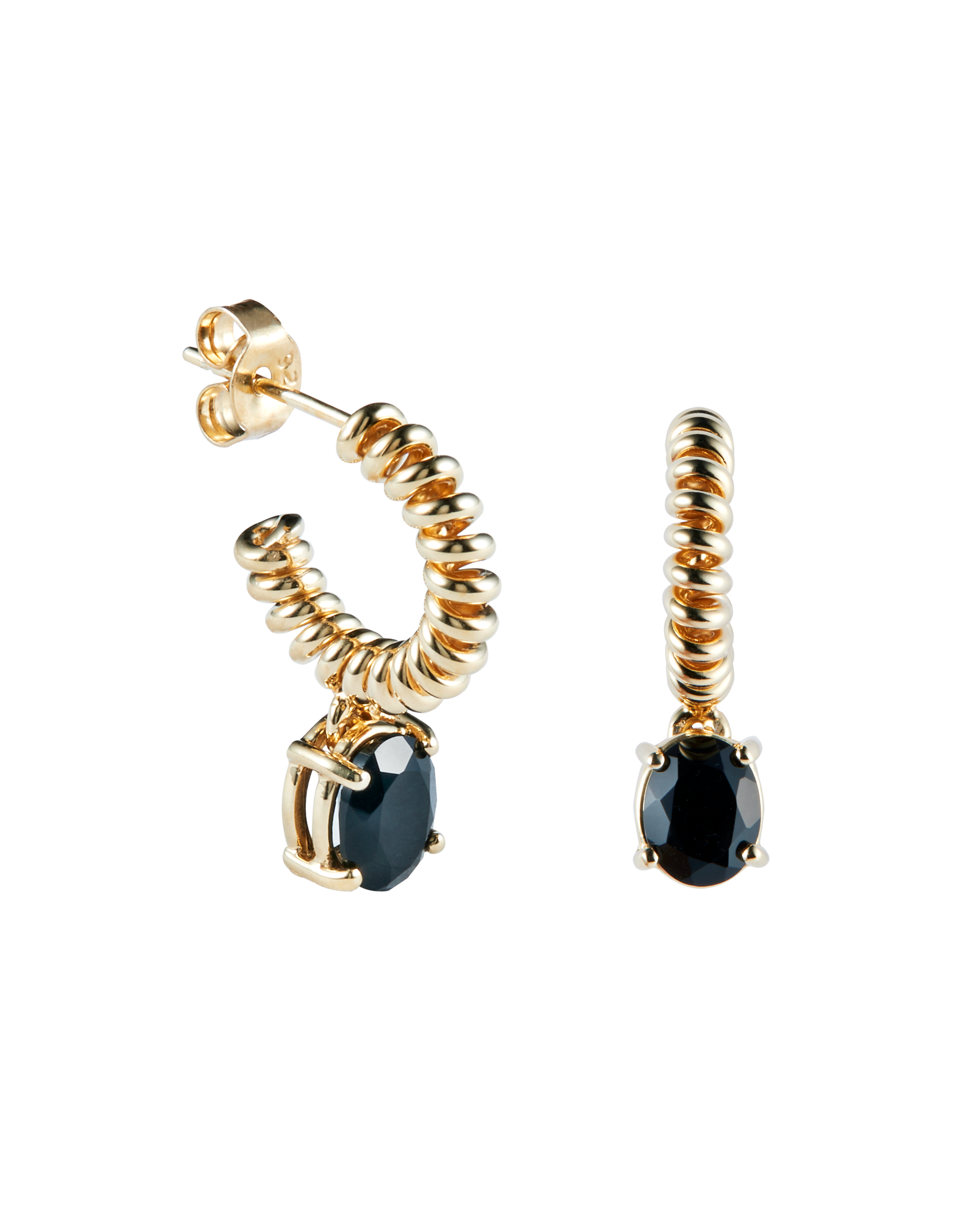 Onyx Spring Stone Pierces -Gold-