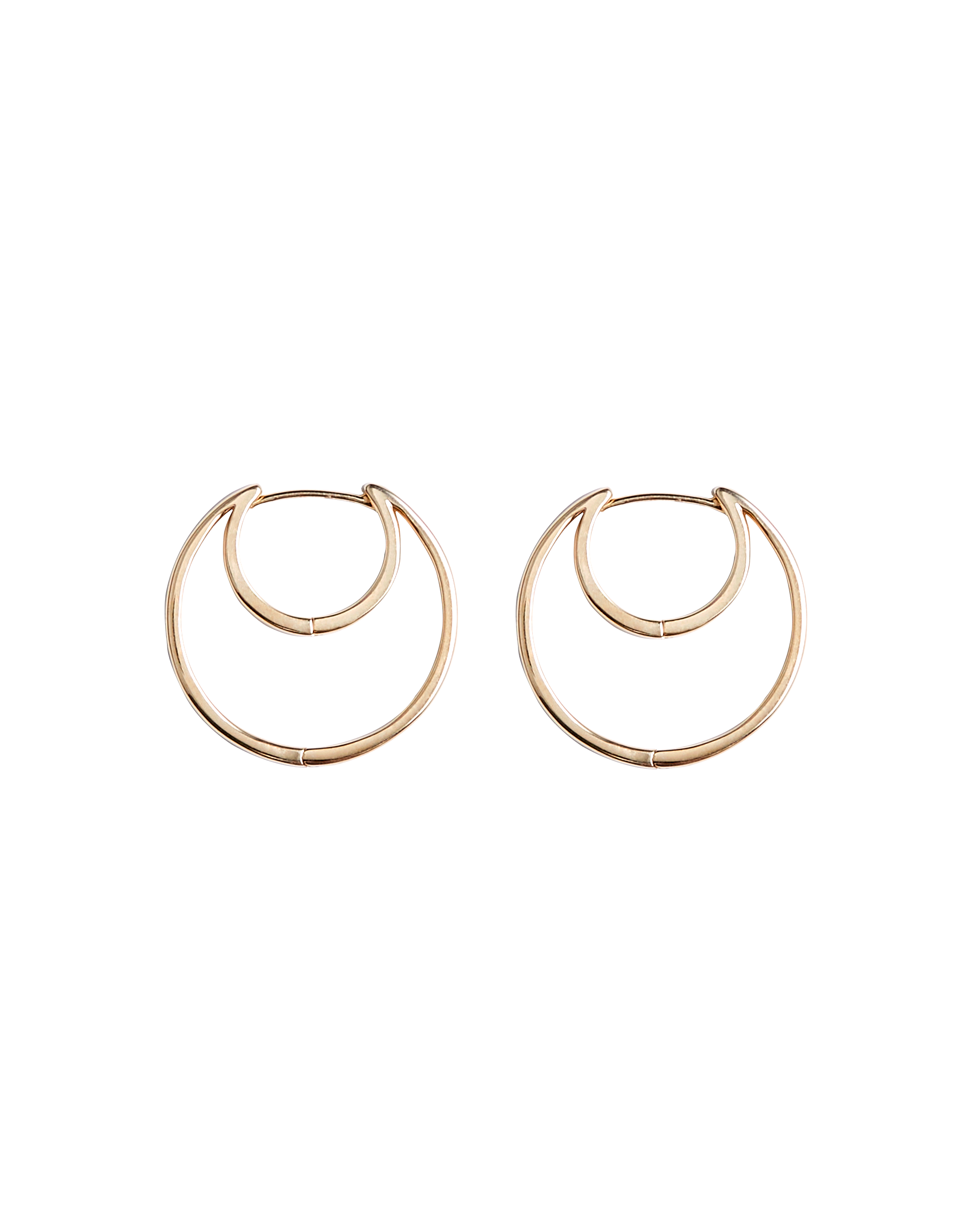 Hug Moon Hoop Pierce M -Gold-