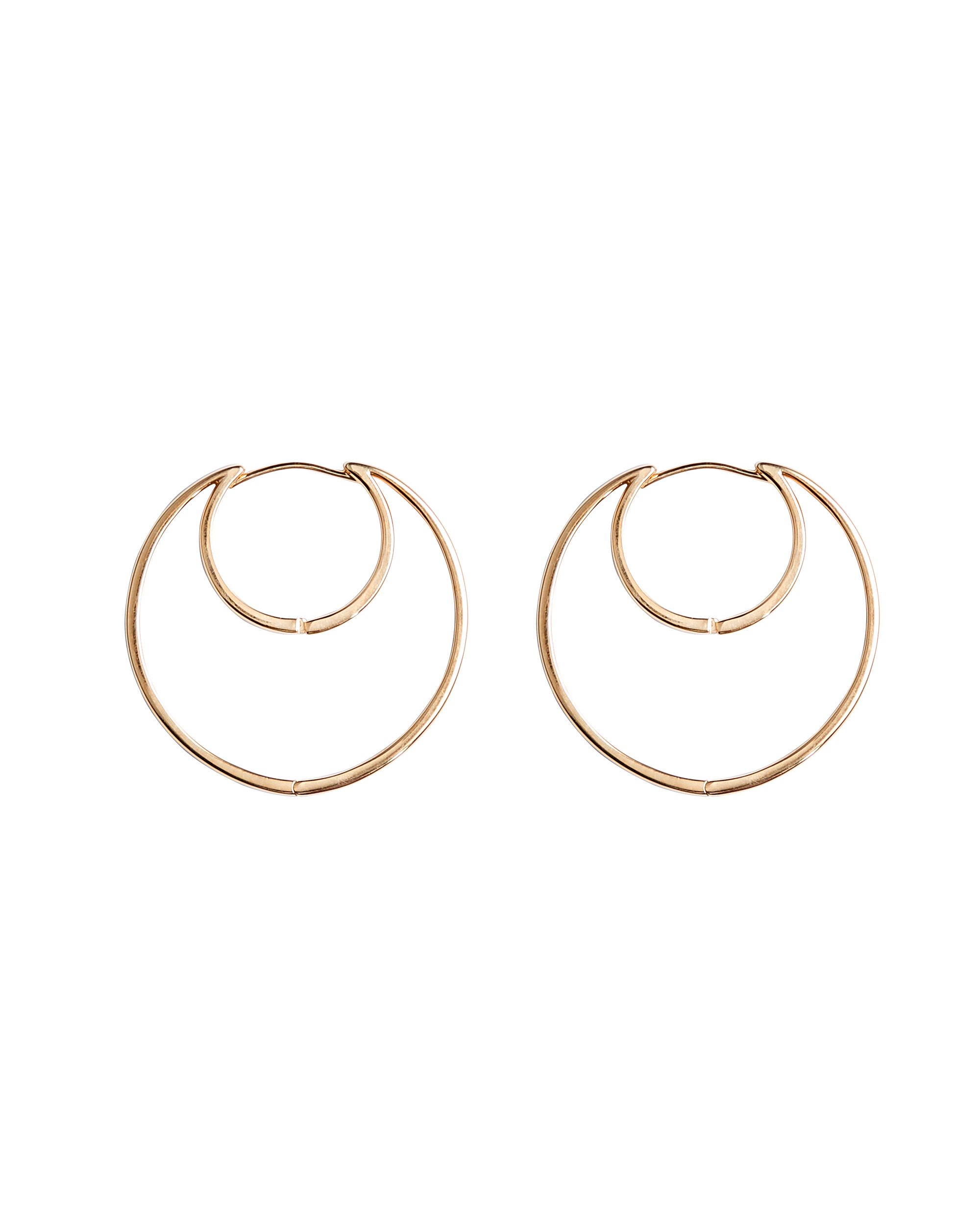 Hug Moon Hoop Pierce L -Gold-