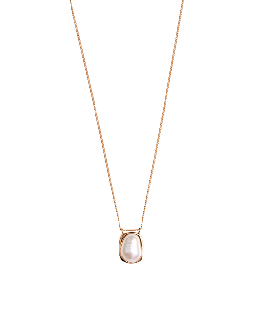Pearl Top Necklace -Gold-