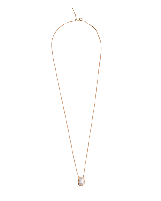 Pearl Top Necklace -Gold-