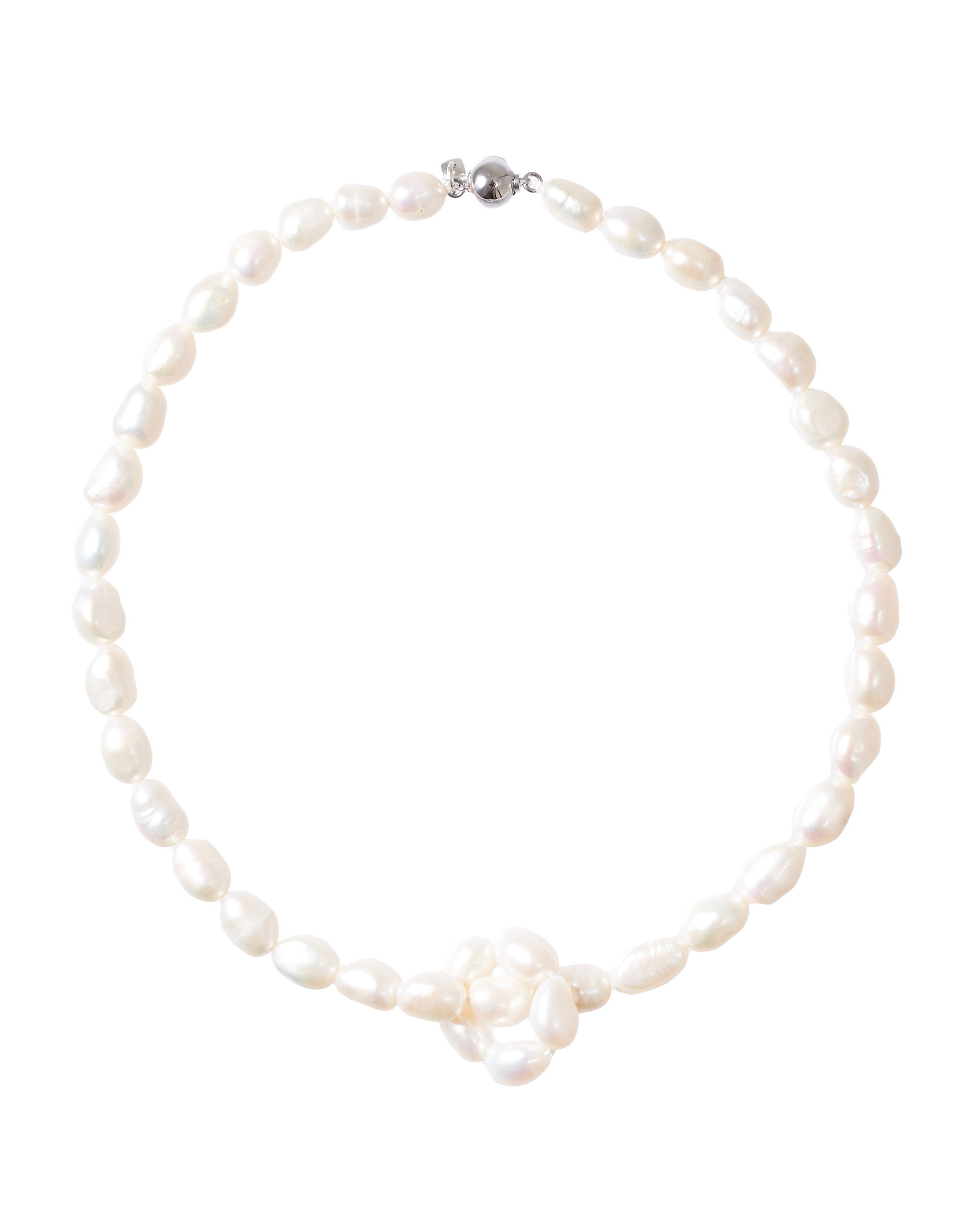 Flower pearl necklace -Long-
