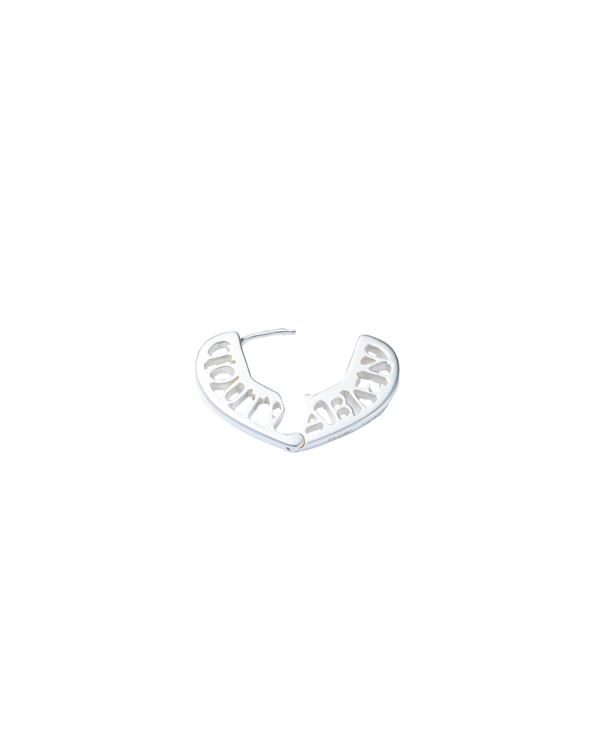 Lettering Heart Pierce -Silver-
