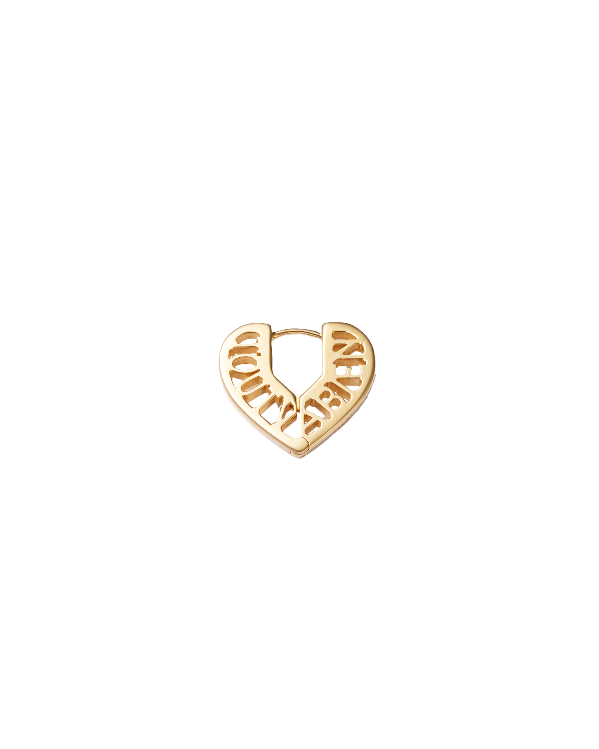 Lettering Heart Pierce -Gold-