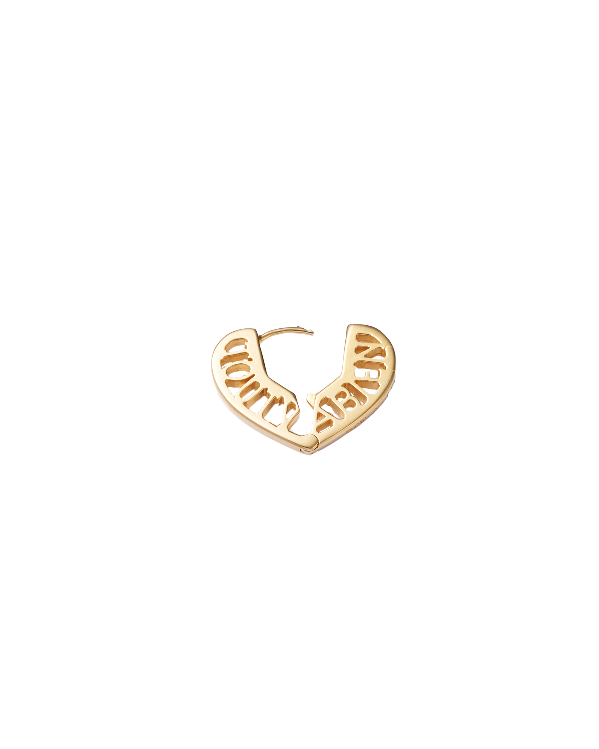 Lettering Heart Pierce -Gold-