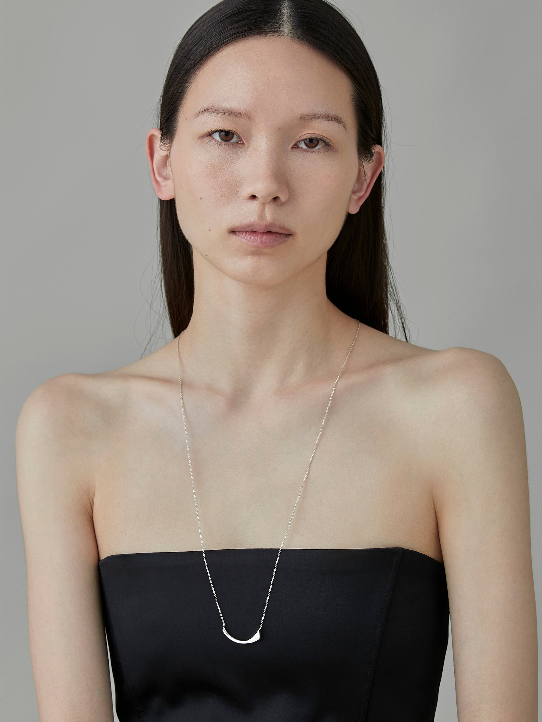 Calla Lily Necklace -Silver -