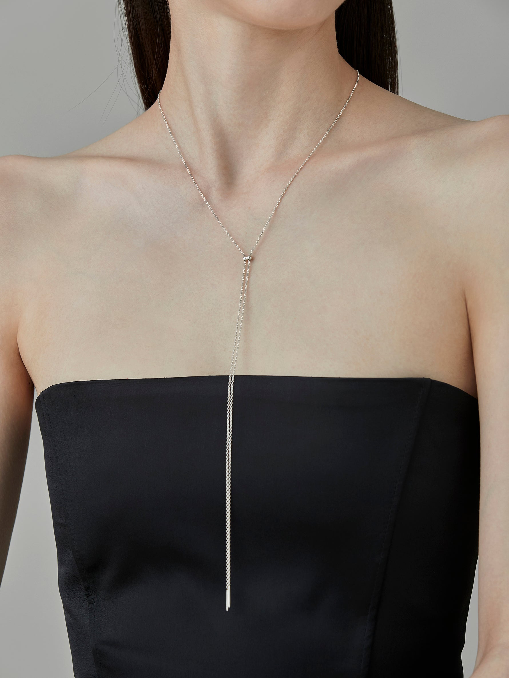 Calla Lily Necklace -Silver -