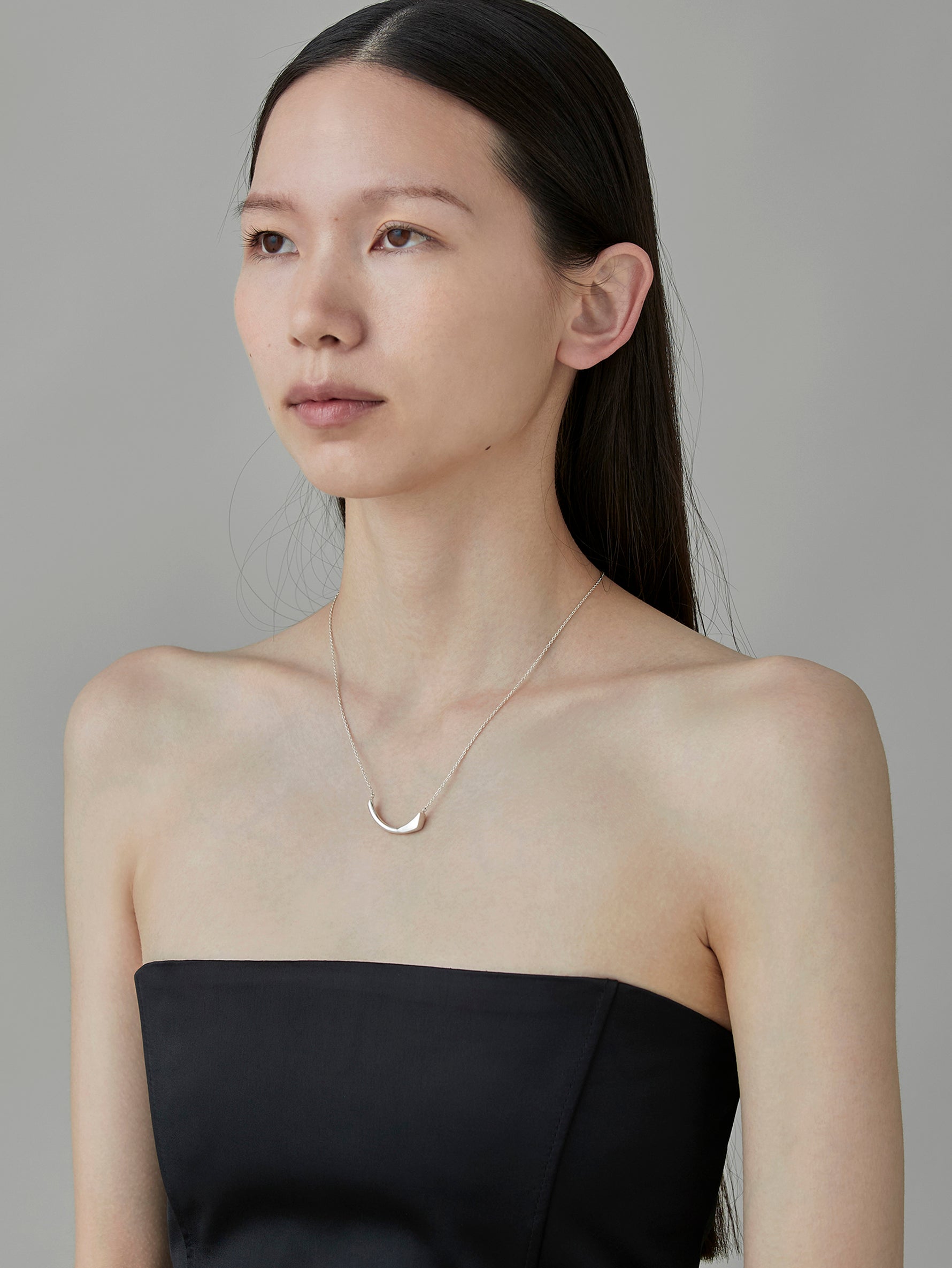 Calla Lily Necklace -Silver -