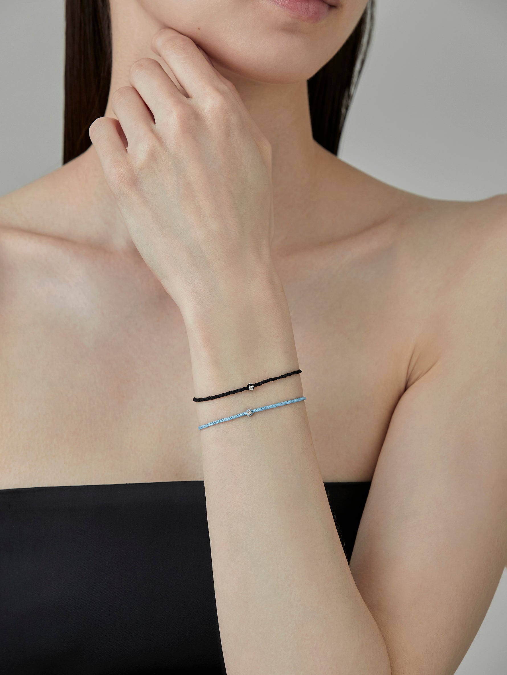 Pure Silk Bracelet 1 Diamond - Silver -