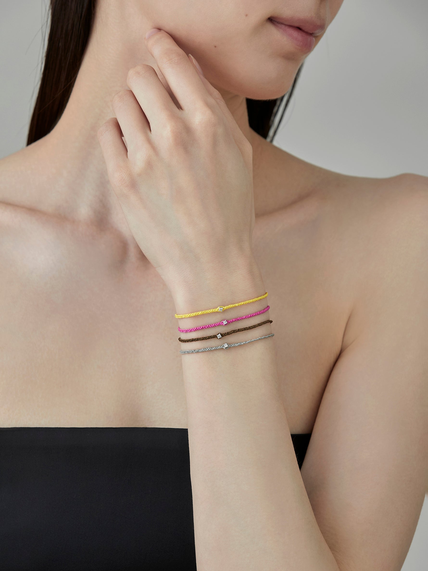 Pure Silk Bracelet 1 Diamond - Silver -