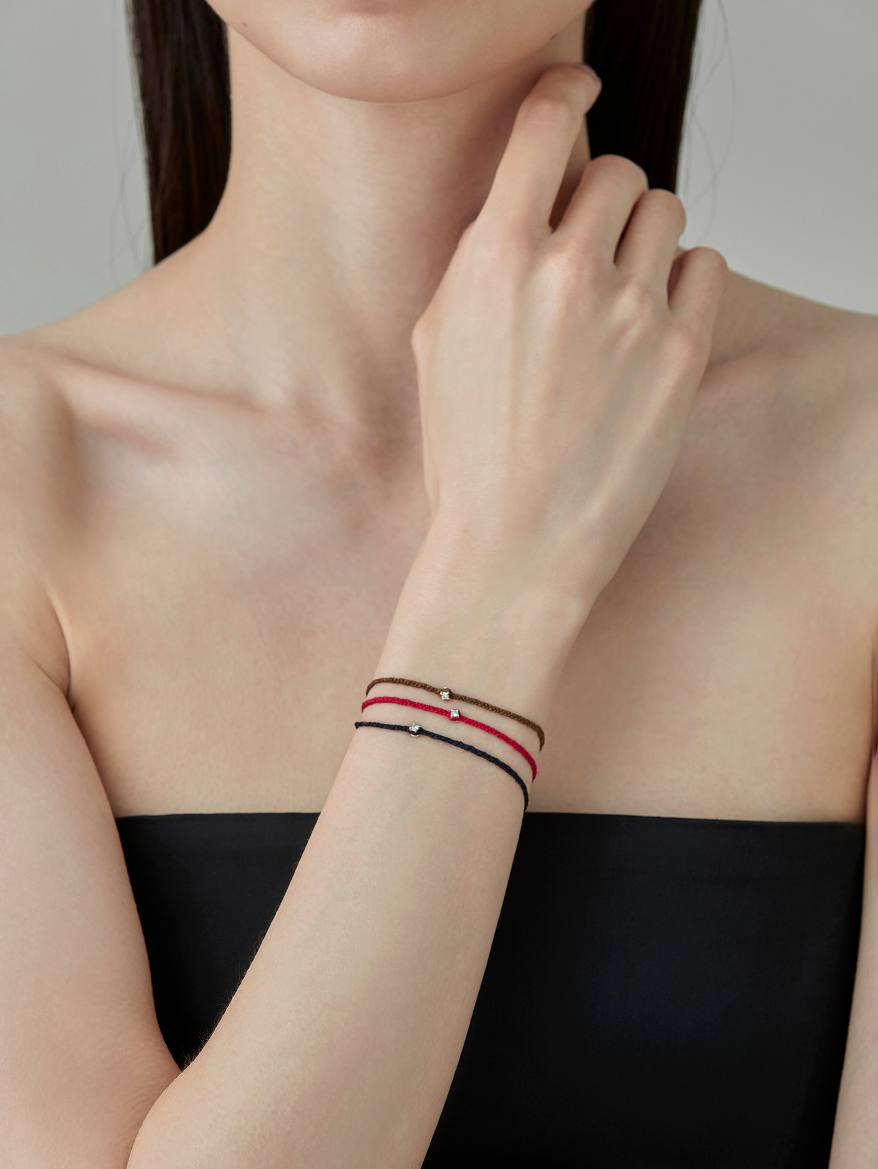 Pure Silk Bracelet 1 Diamond - Silver -