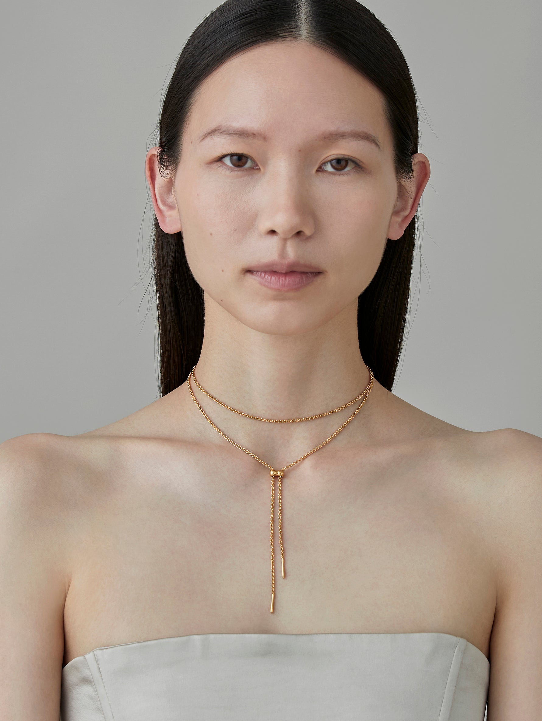 Cord Necklace 90cm -Gold-