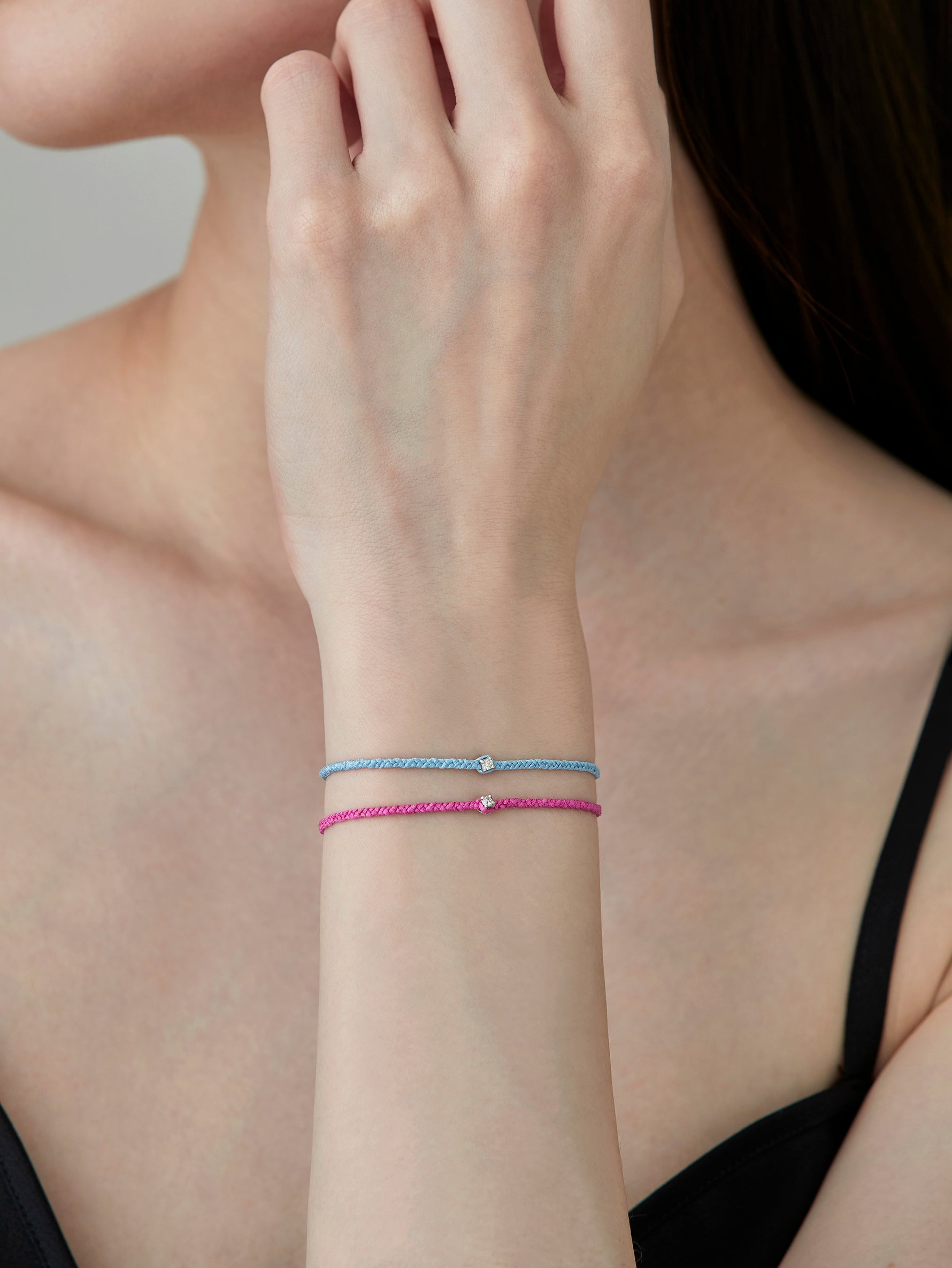 Pure Silk Bracelet 1 Diamond - Silver -