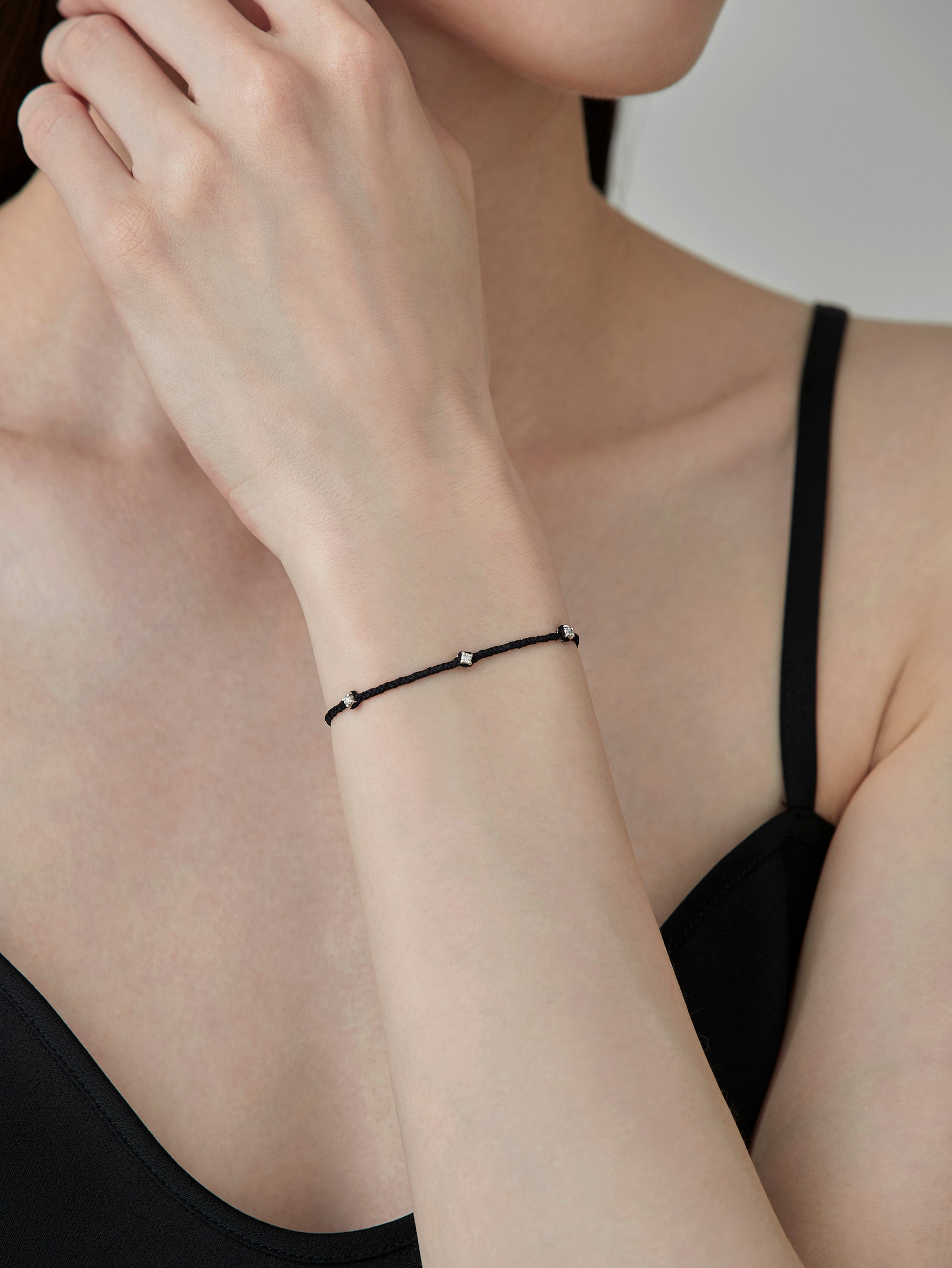 Pure Silk Bracelet 3 Diamond - Silver -