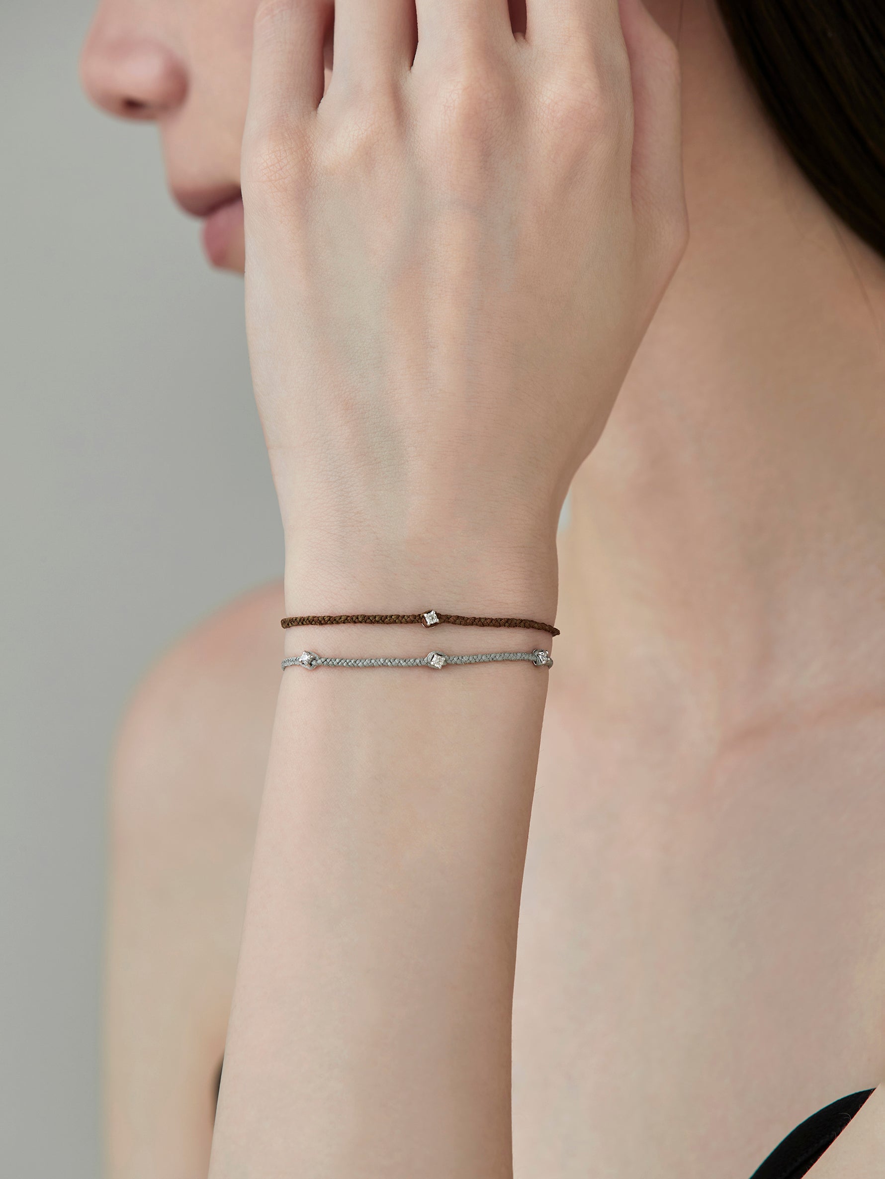 Pure Silk Bracelet 1 Diamond - Silver -