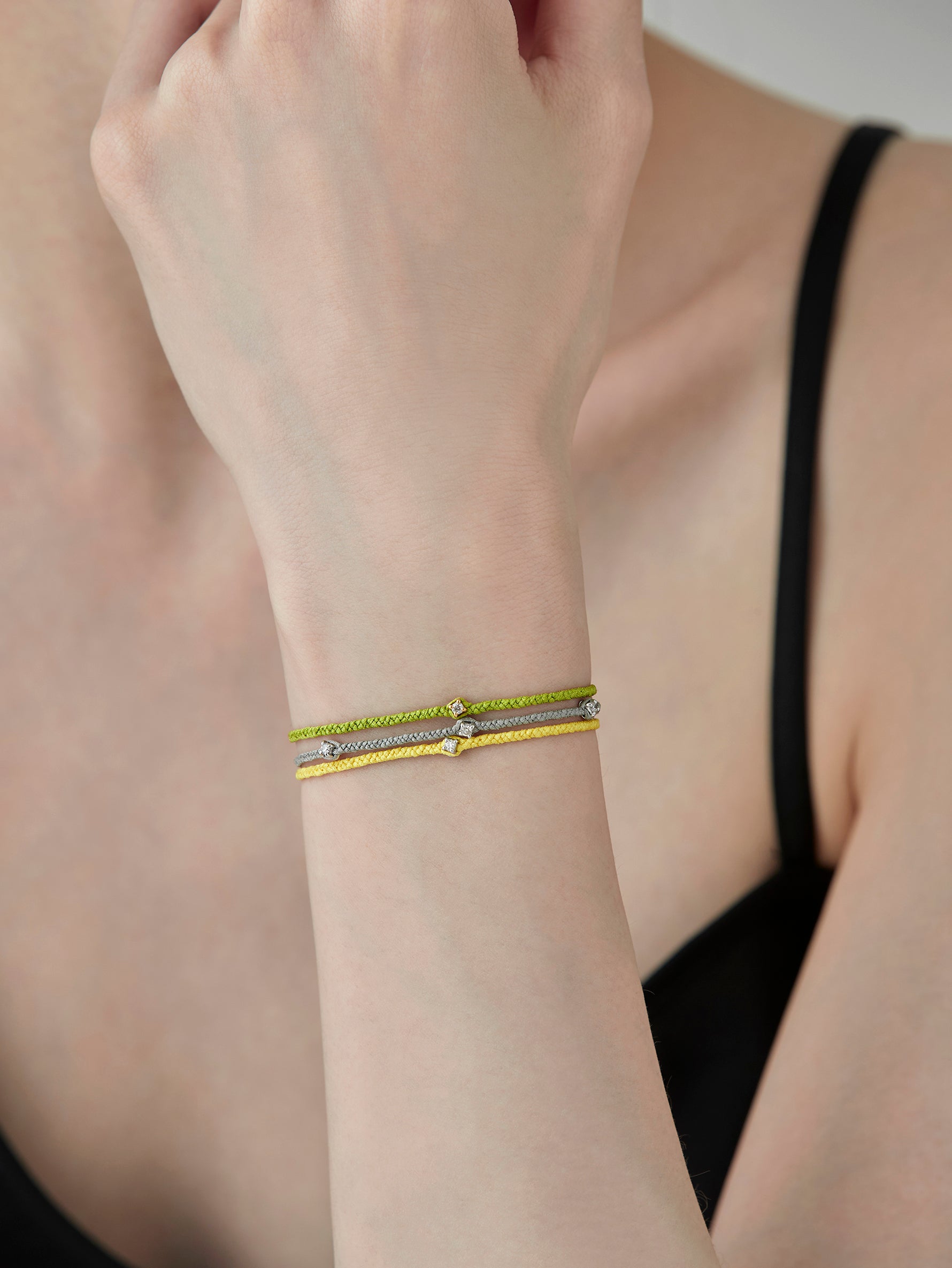 Pure Silk Bracelet 3 Diamond - Silver -