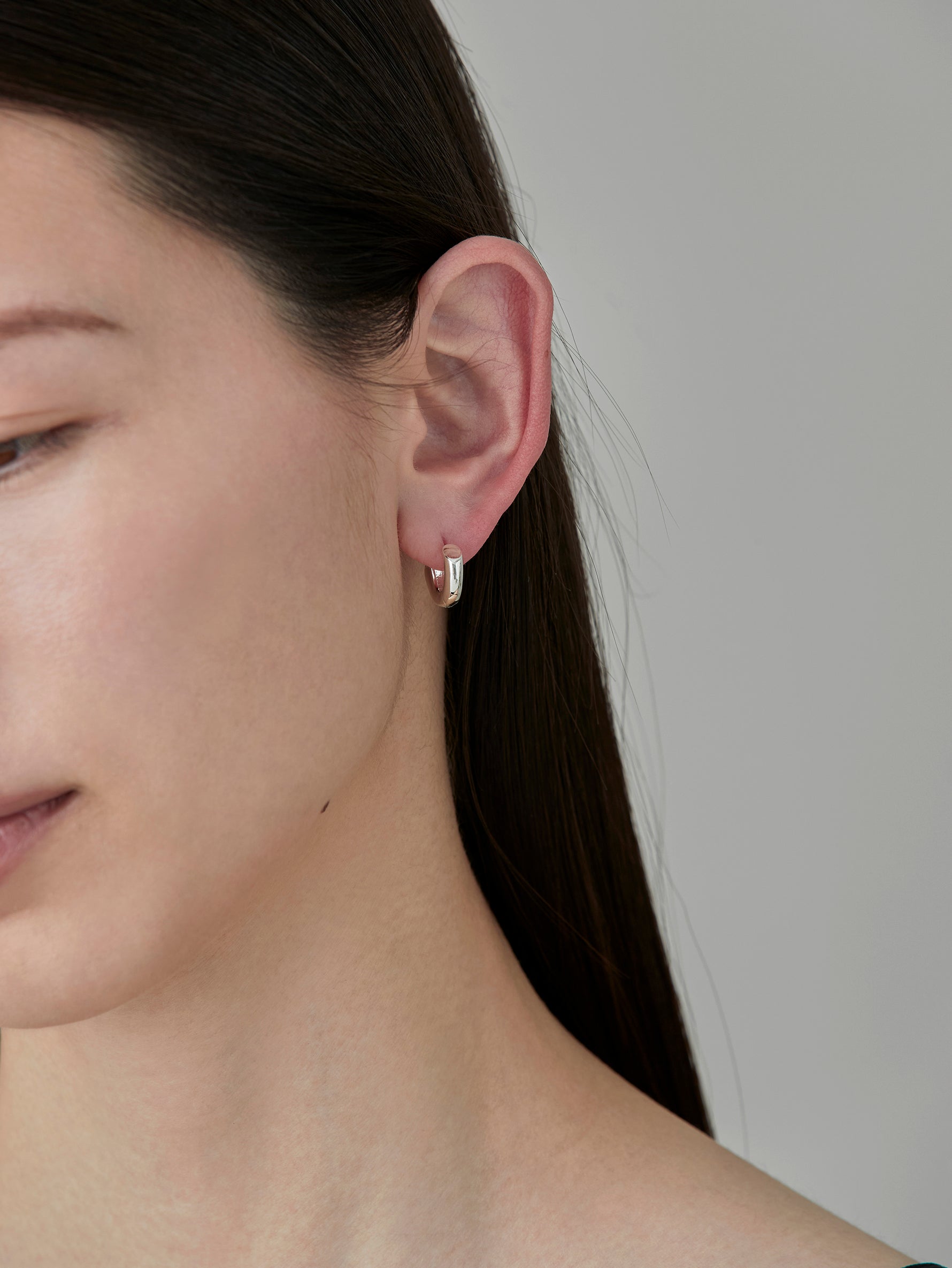 Calla Lily Pierces Diamond -Silver-