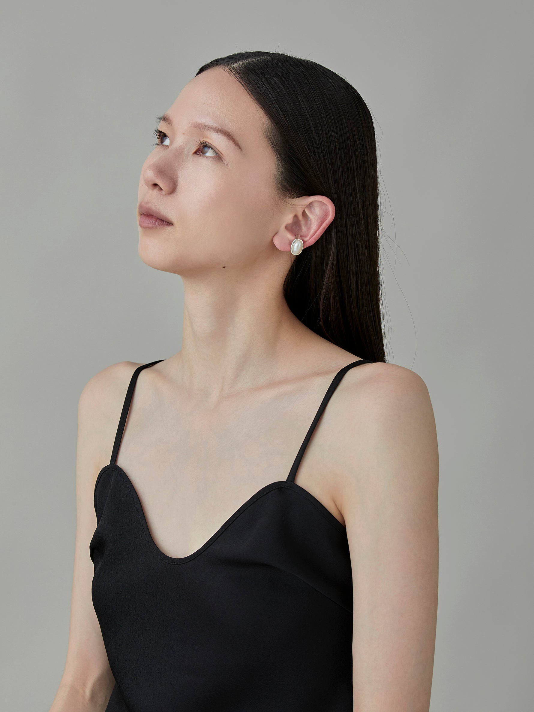 Pearl Ear Cuff -Silver-