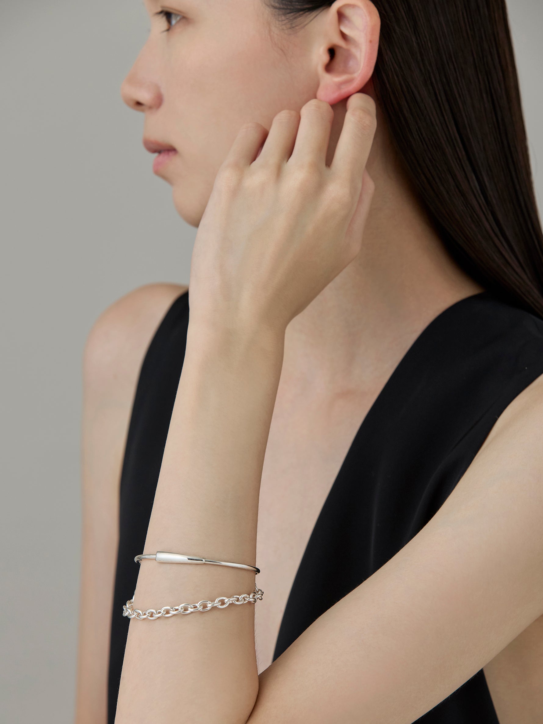 Flower Stalk Bracelet -Silver-