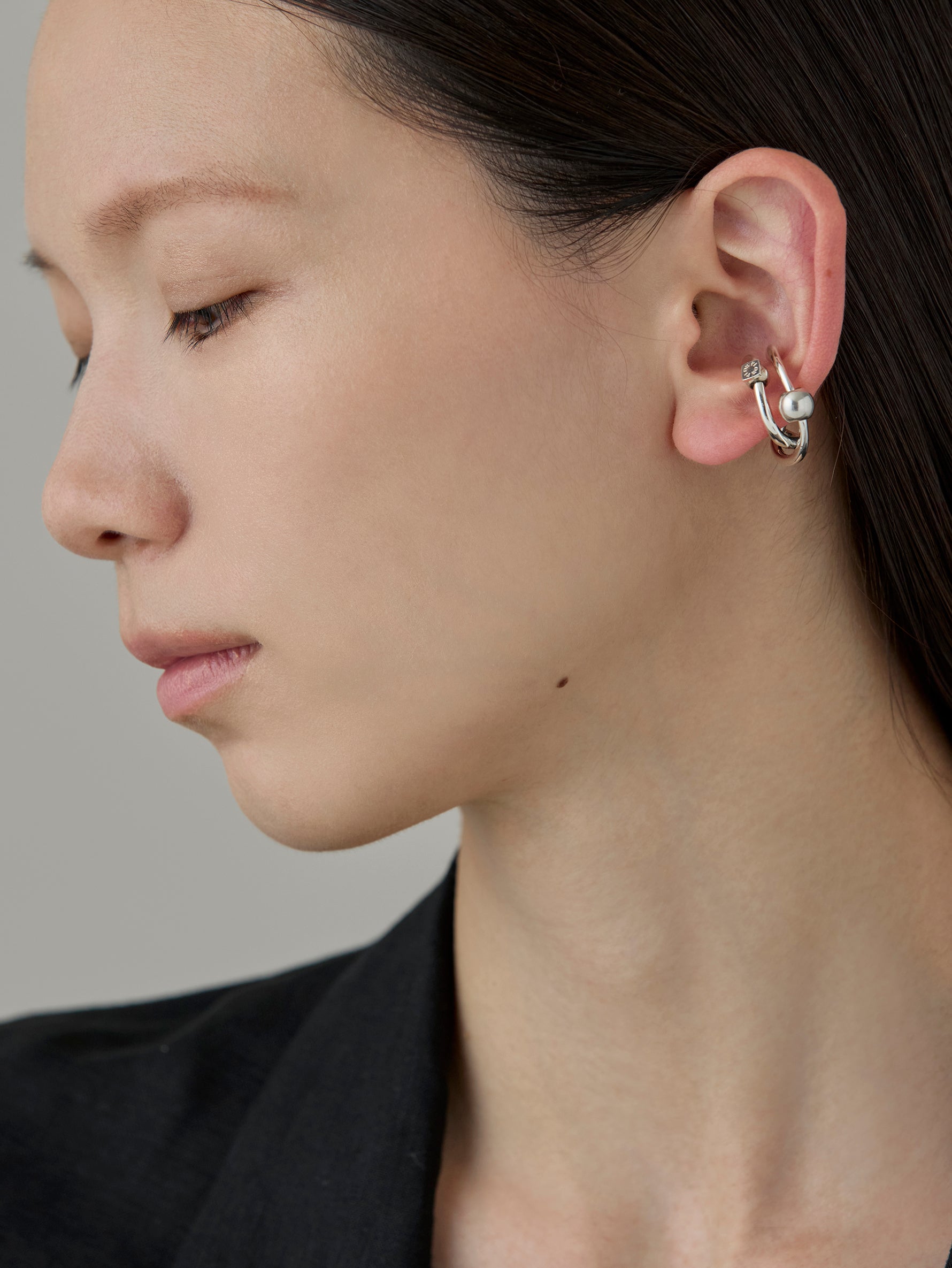 Wave Ear Cuff -Feel- Silver