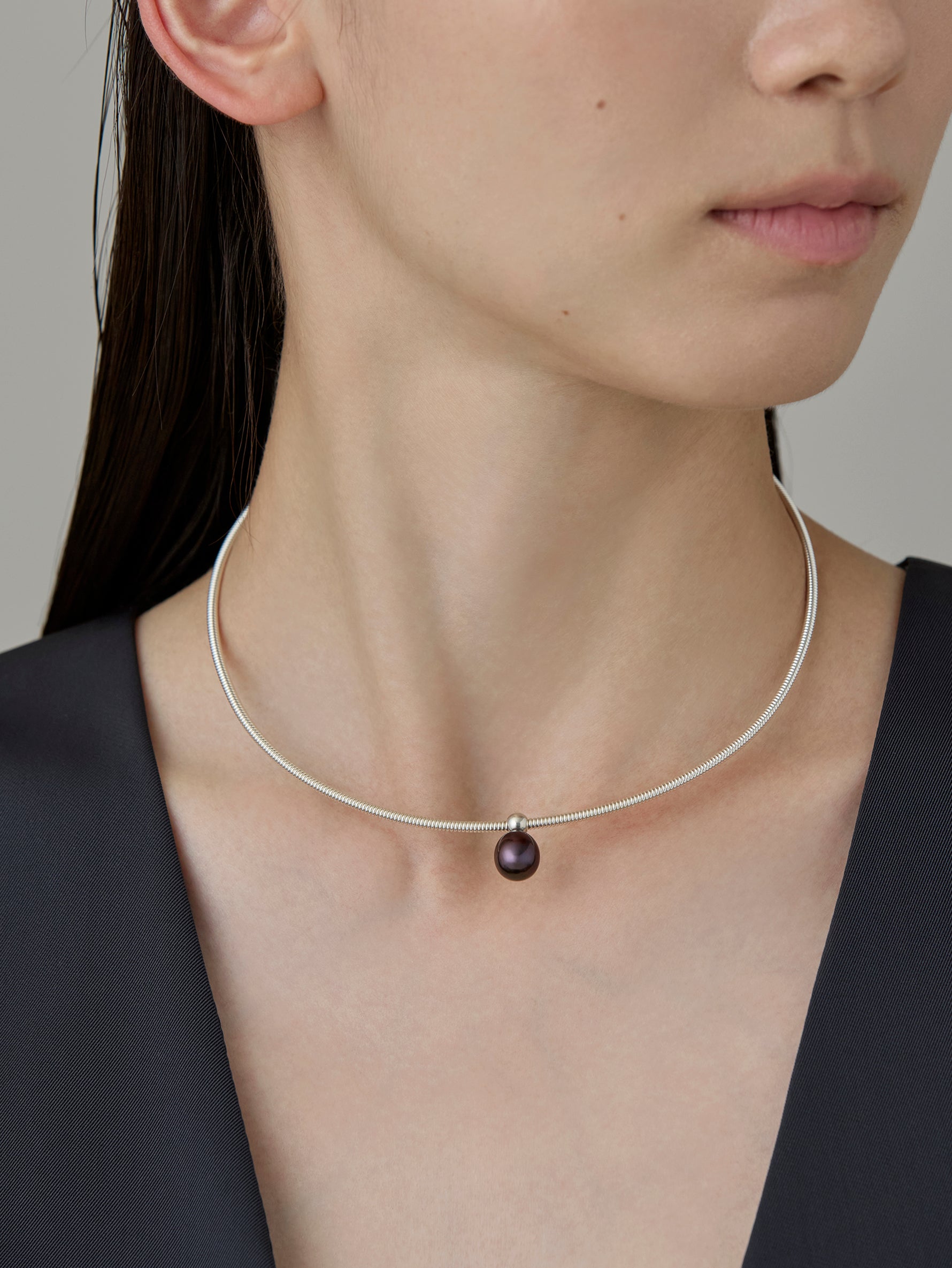 Spring Choker -Silver-