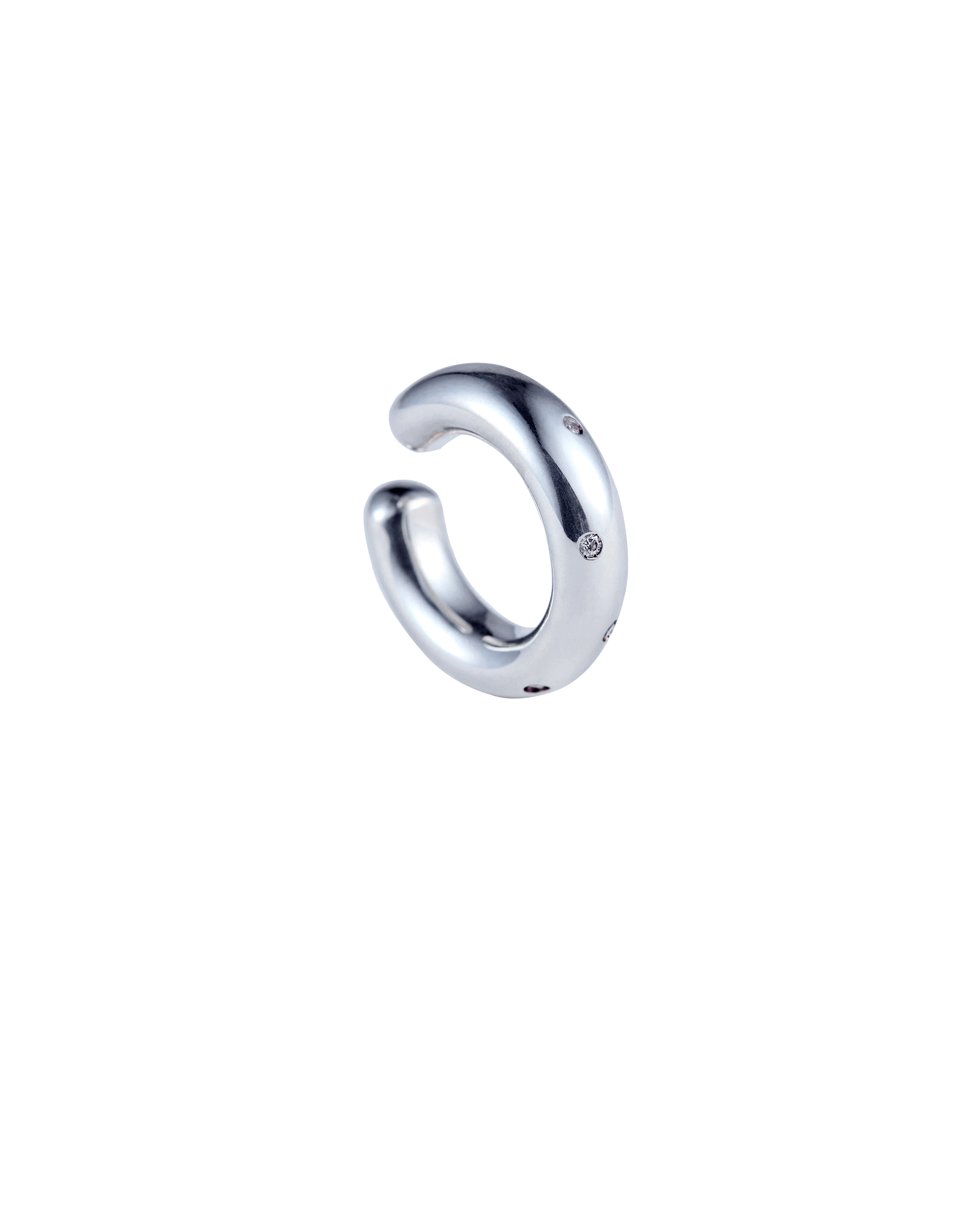 Drop Earcuff Diamond-Silver-