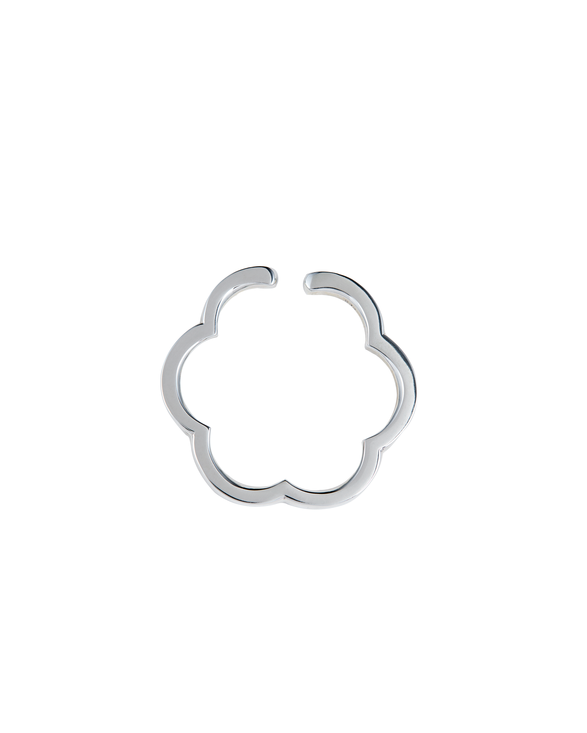 Flower Line Earcuff L-Silver-