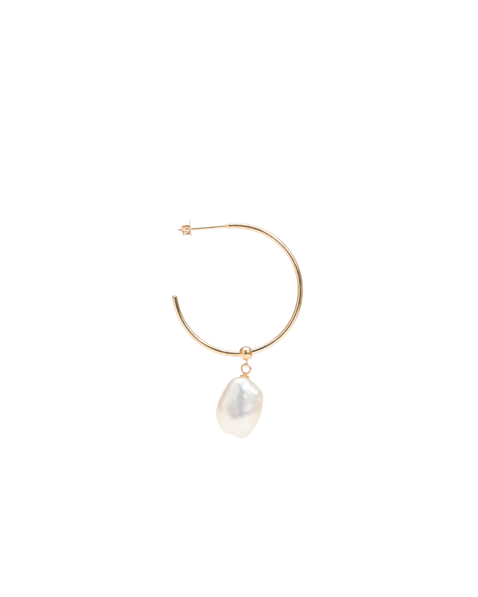 Hoop Pierce L -Charm Pearl -