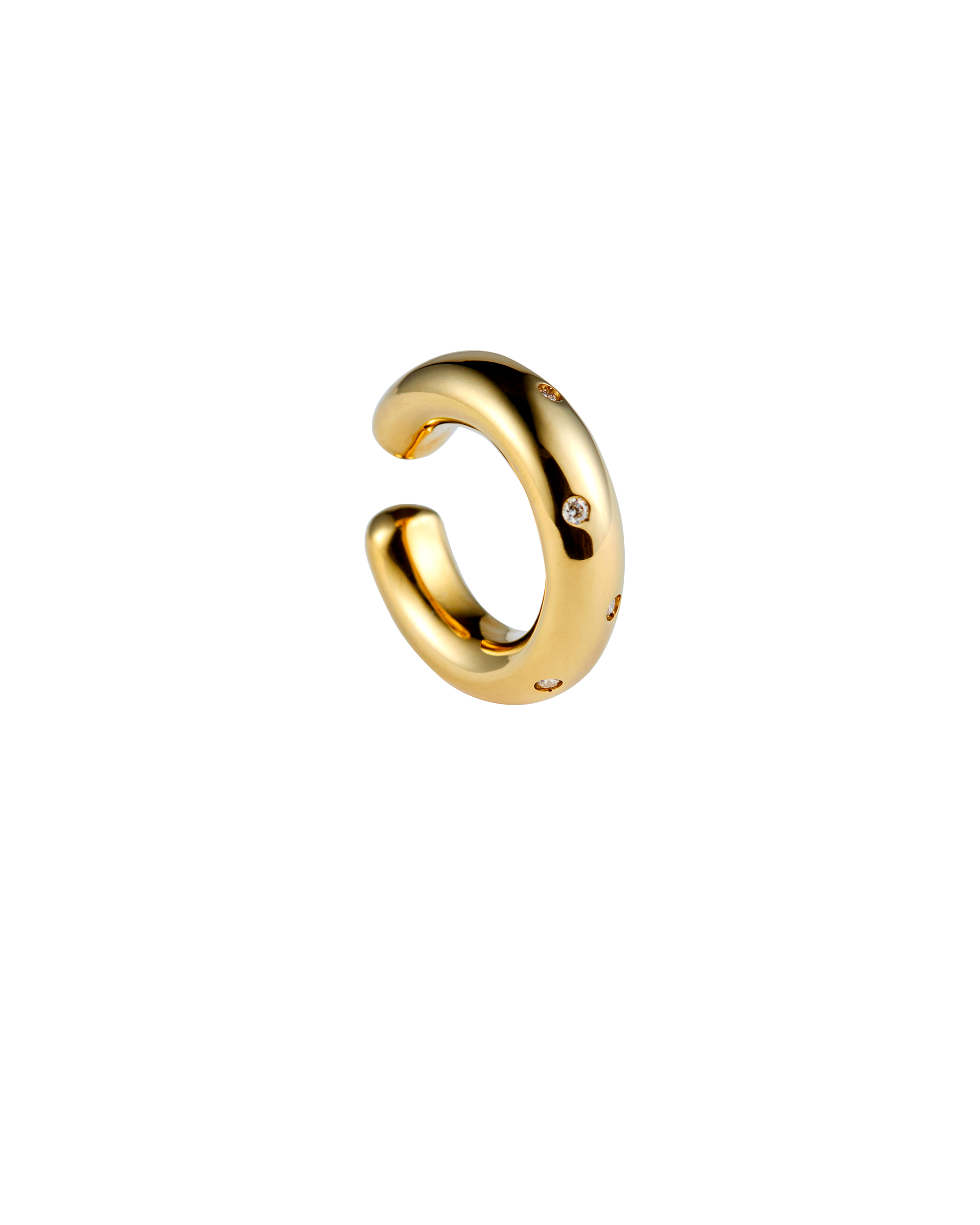 Drop Earcuff Diamond-Gold-