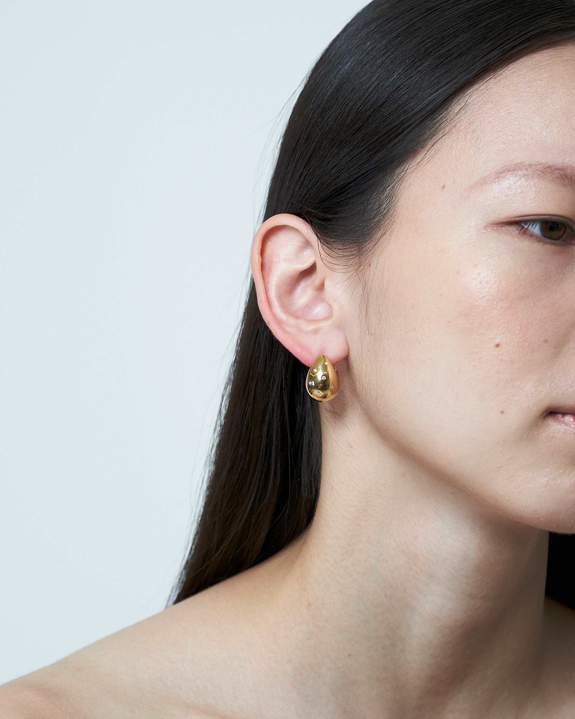 Drop Pierce Diamond -Gold-