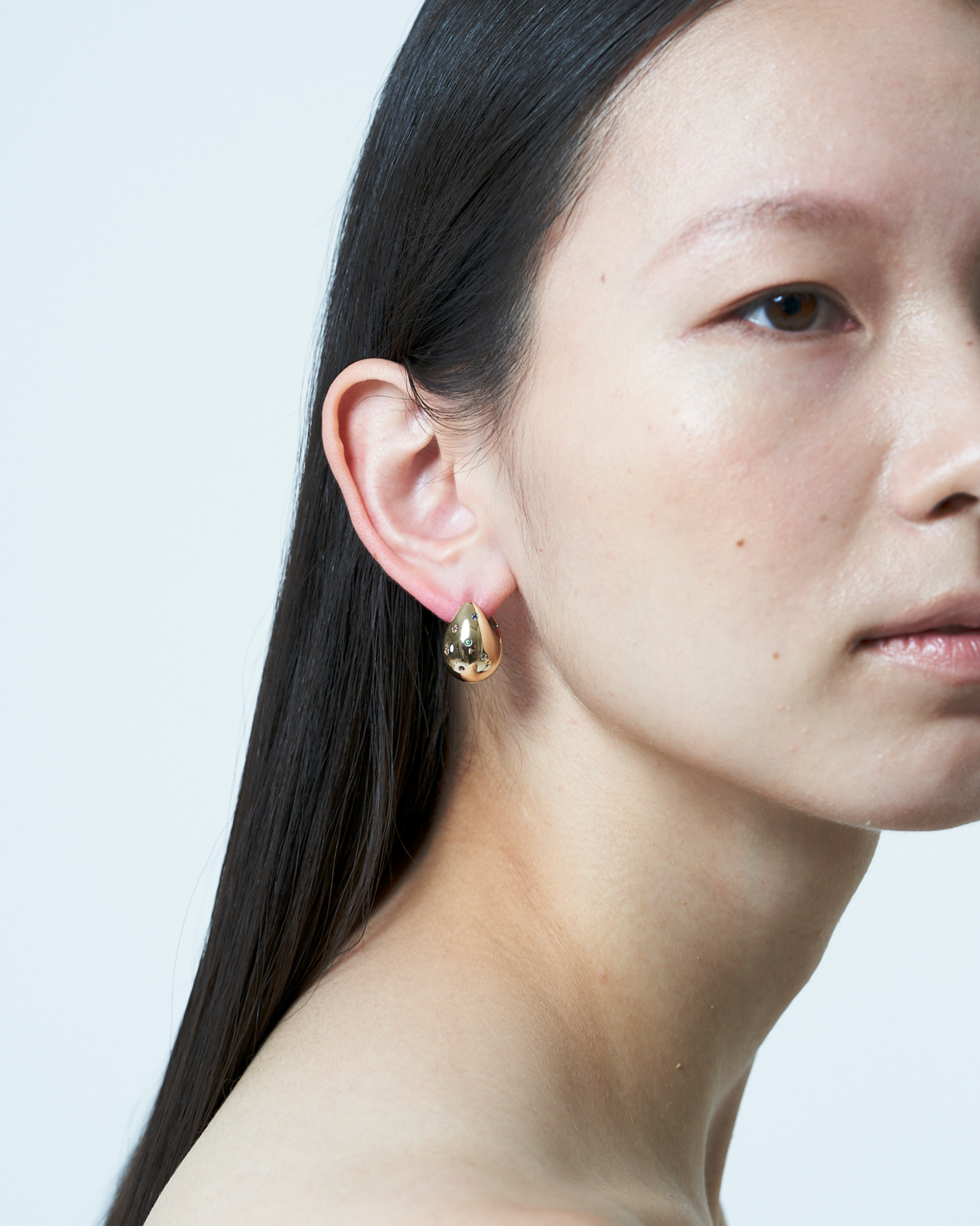 Drop Pierce Multi Stone -K10-