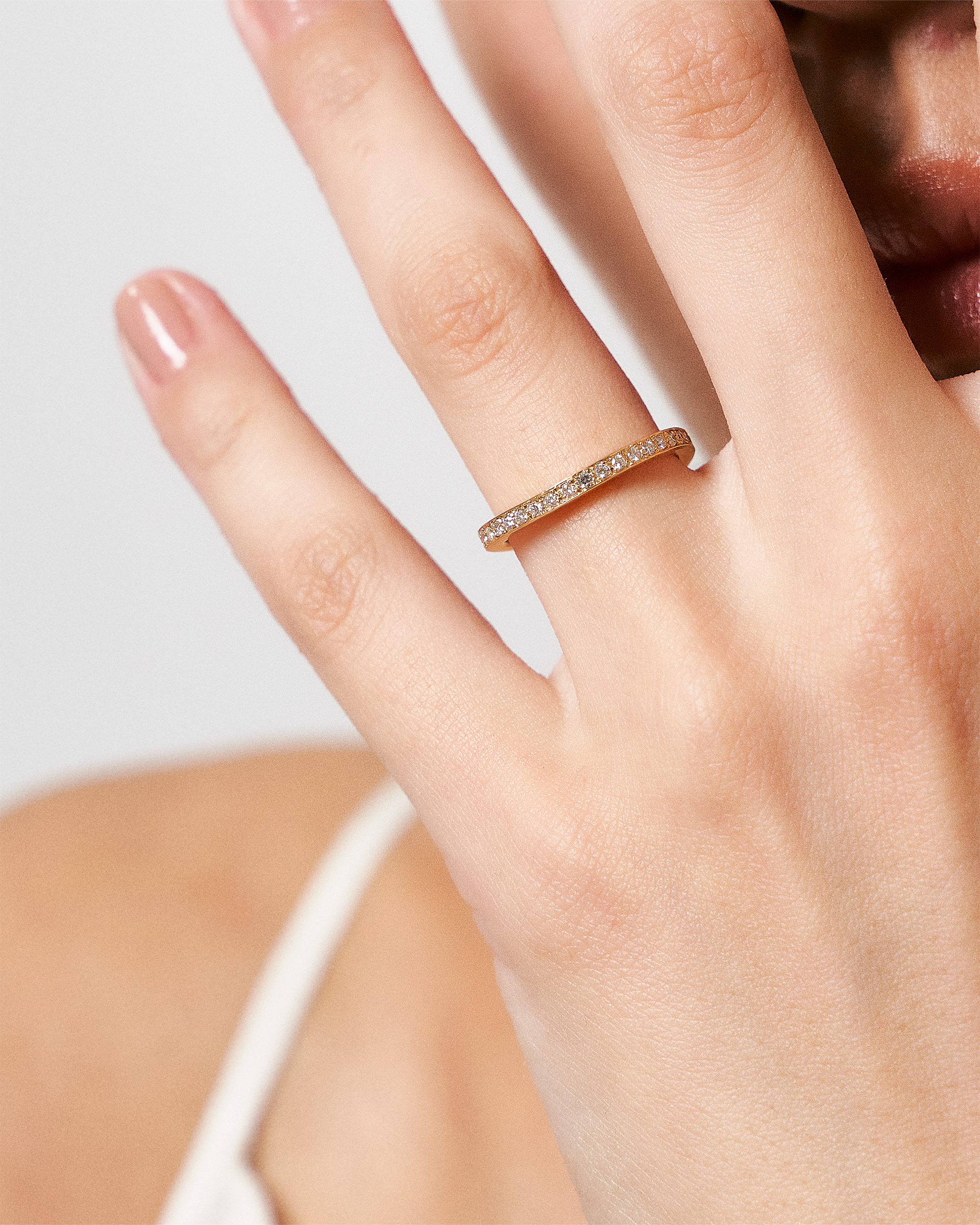 Fortune Wavy Ring Diamond -K18-