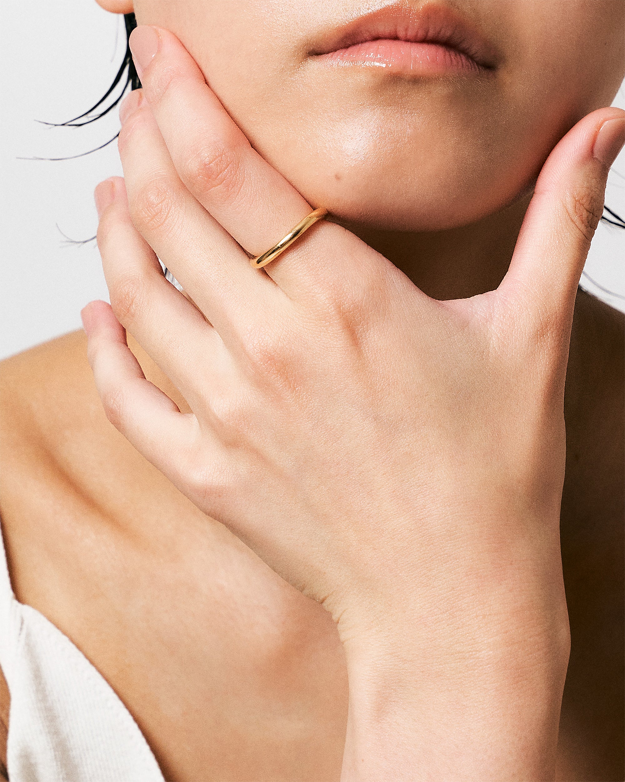 Fortune Wavy Ring L -K18-