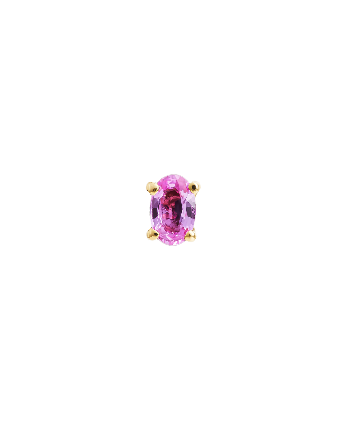 Charm Pink Sapphire Oval -K18-