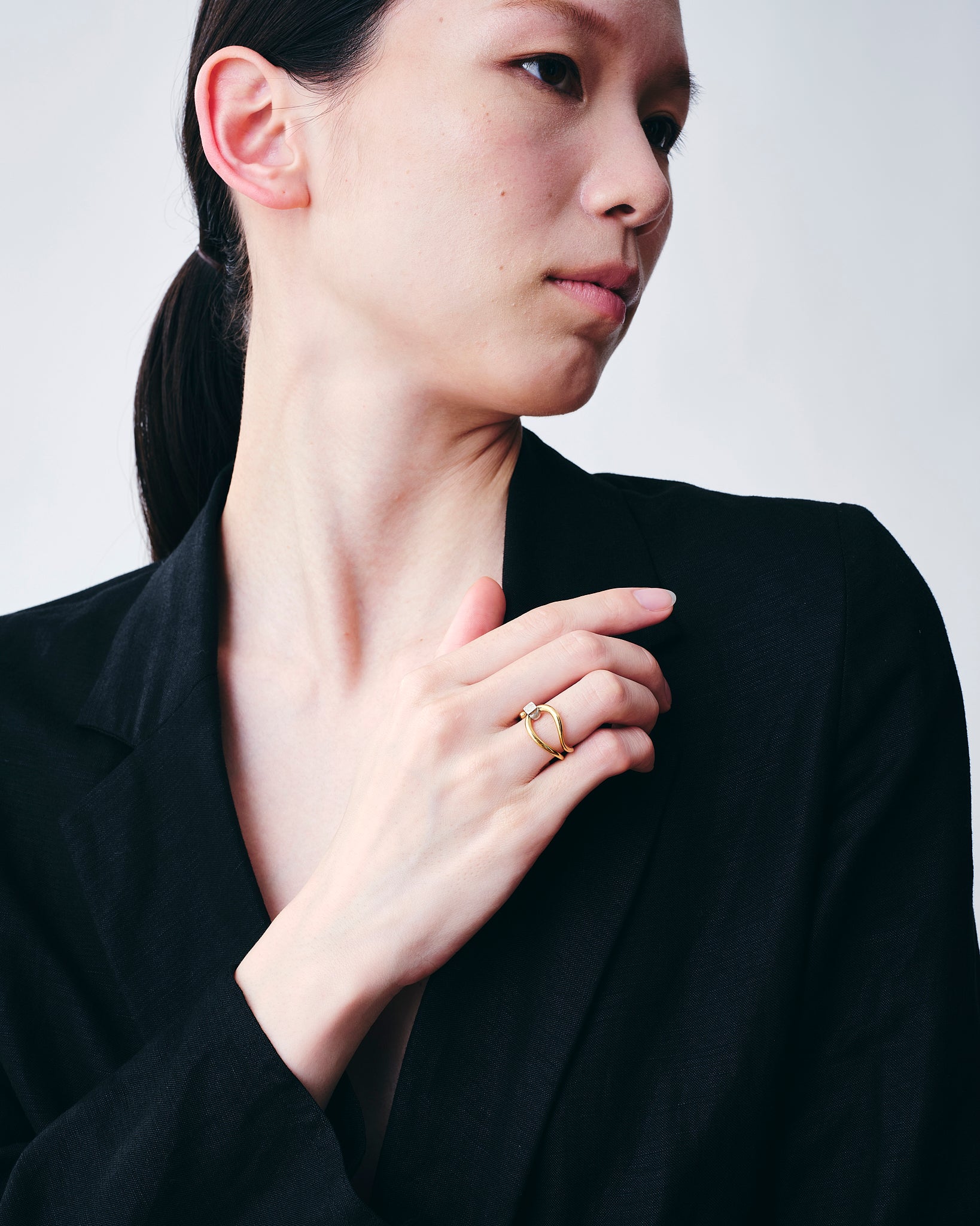 《Select Set: 大草 直子さん》Wave Ring -Calm- Gold