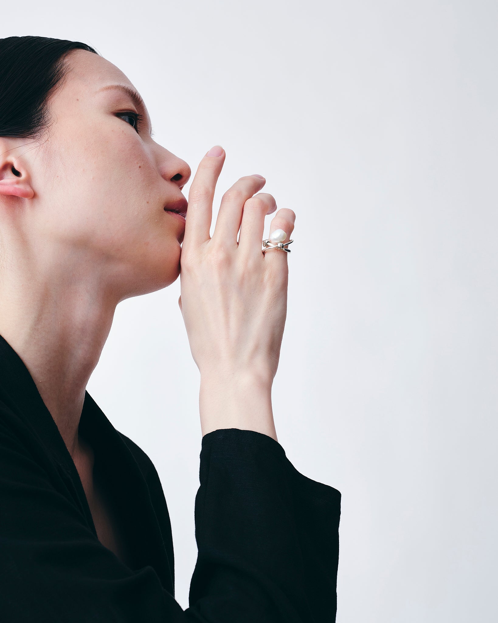 Wave Ear Cuff -Feel- Silver