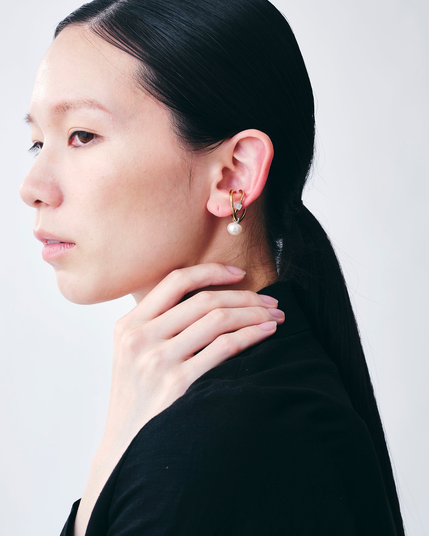 Wave Ear Cuff -Fell- Gold