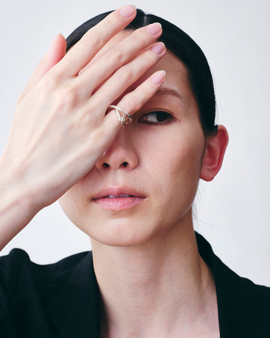 Wave Ear Cuff -Fell- Silver