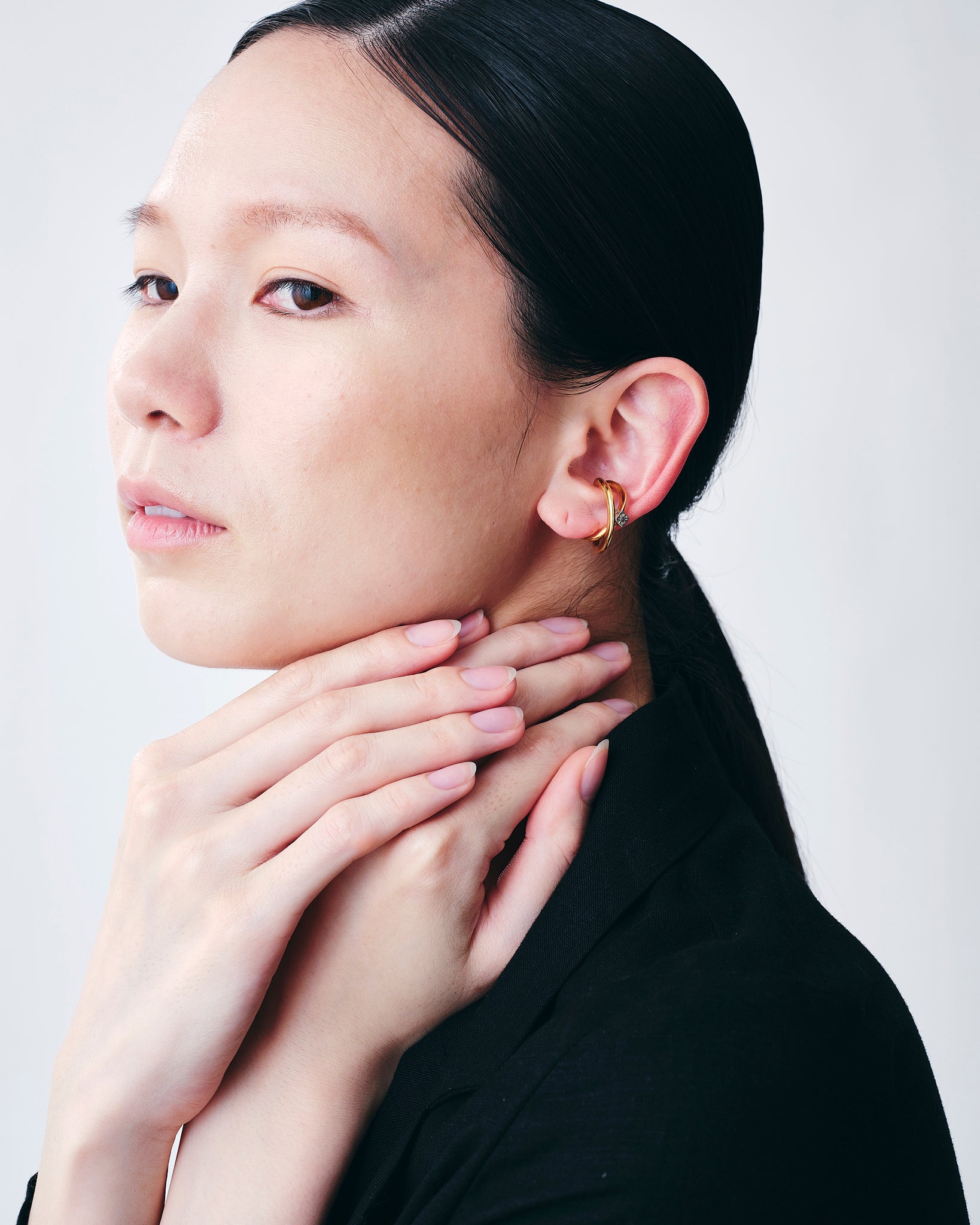 Wave Ear Cuff -Fell- Gold