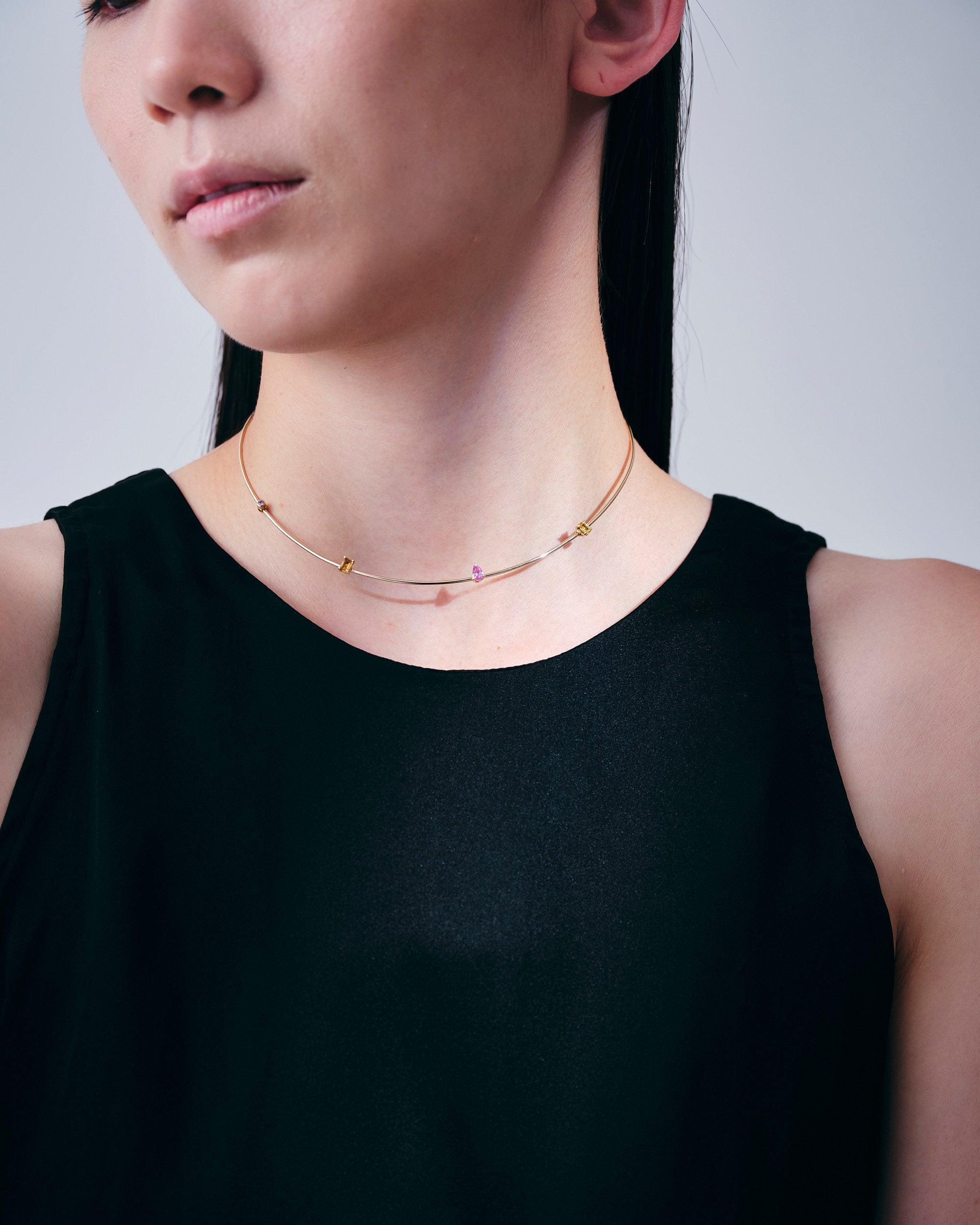 Charm Citrine -K18-
