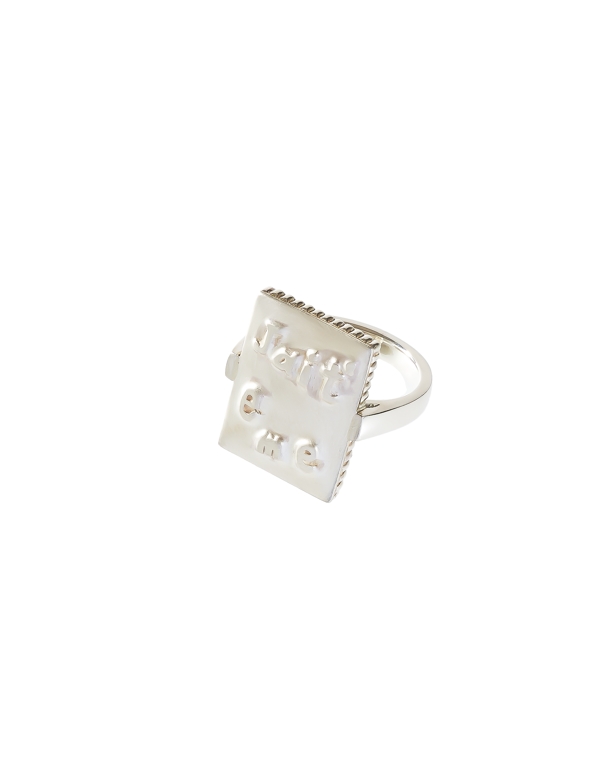 Square Ring Lettering -Silver-