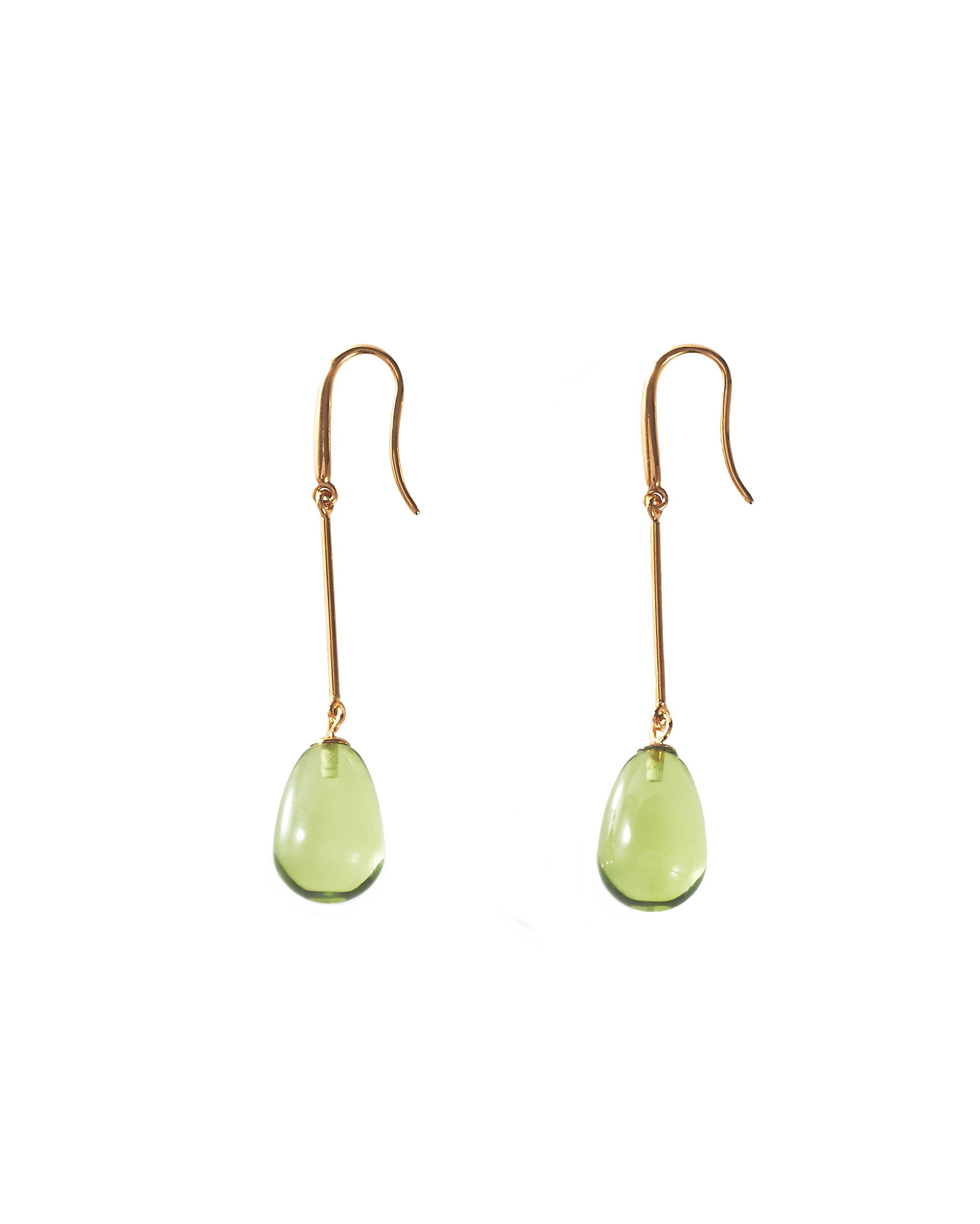 Drop Line Pierces -Amber Gold-