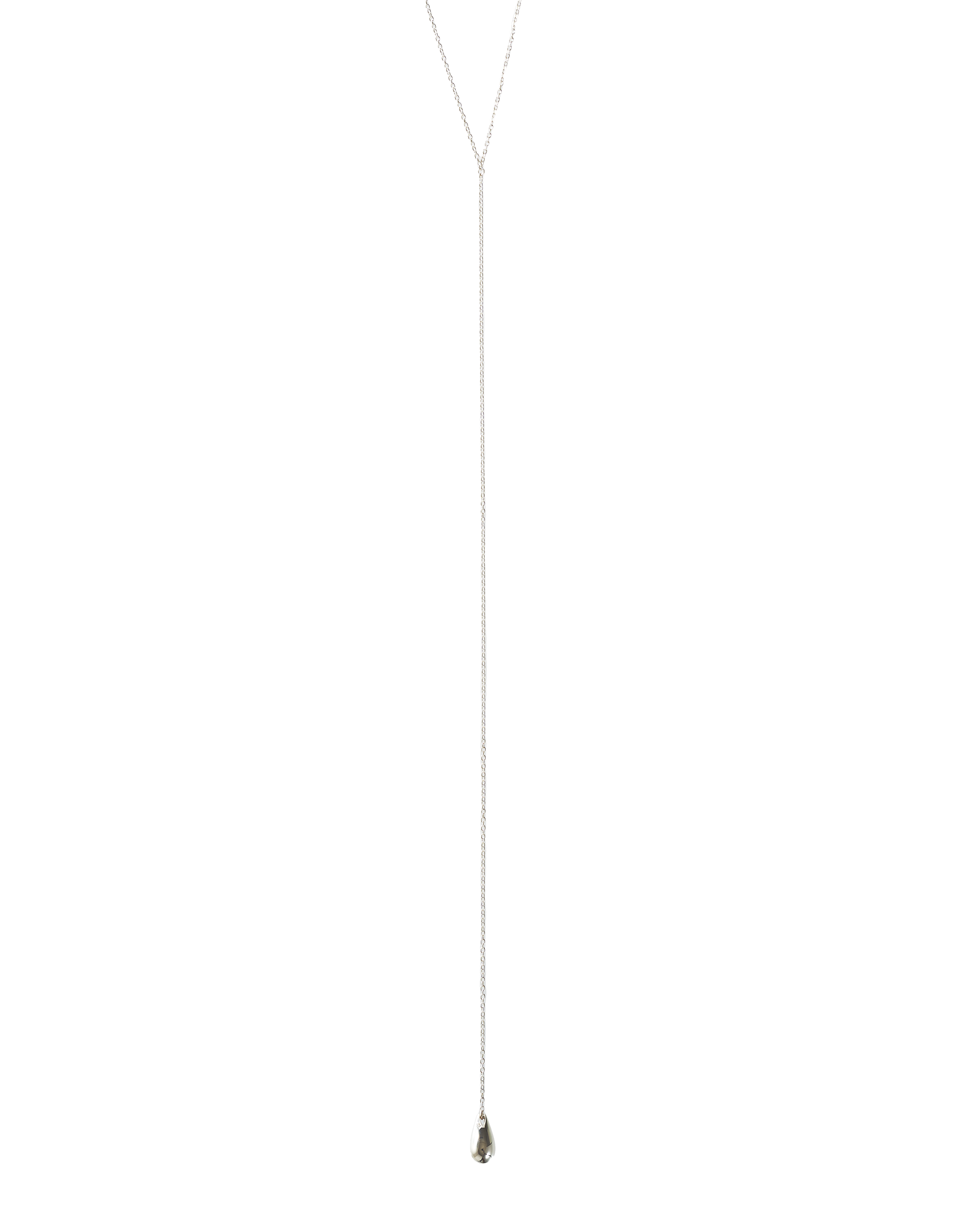 Drop Line Necklace S -Silver-