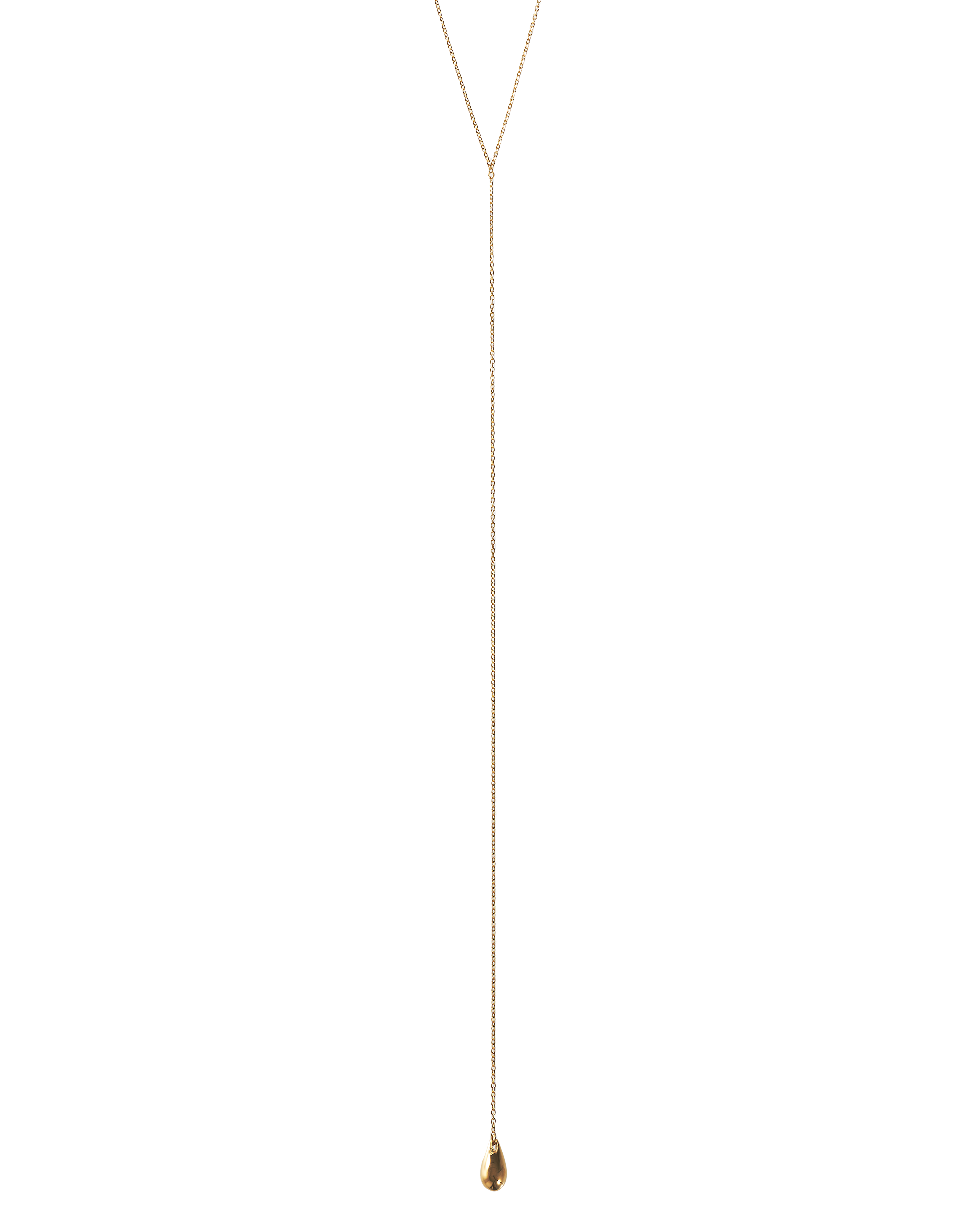 Drop Line Necklace S -Gold-