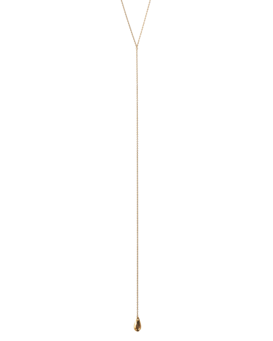 Drop Line Necklace S -Gold-