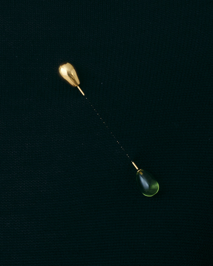 Drop Line Pin -Amber Gold-