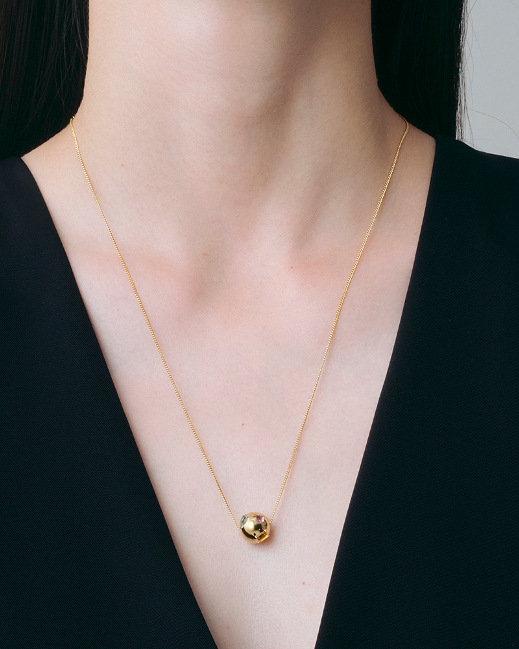 Balloon Necklace -Pink Tourmaline-